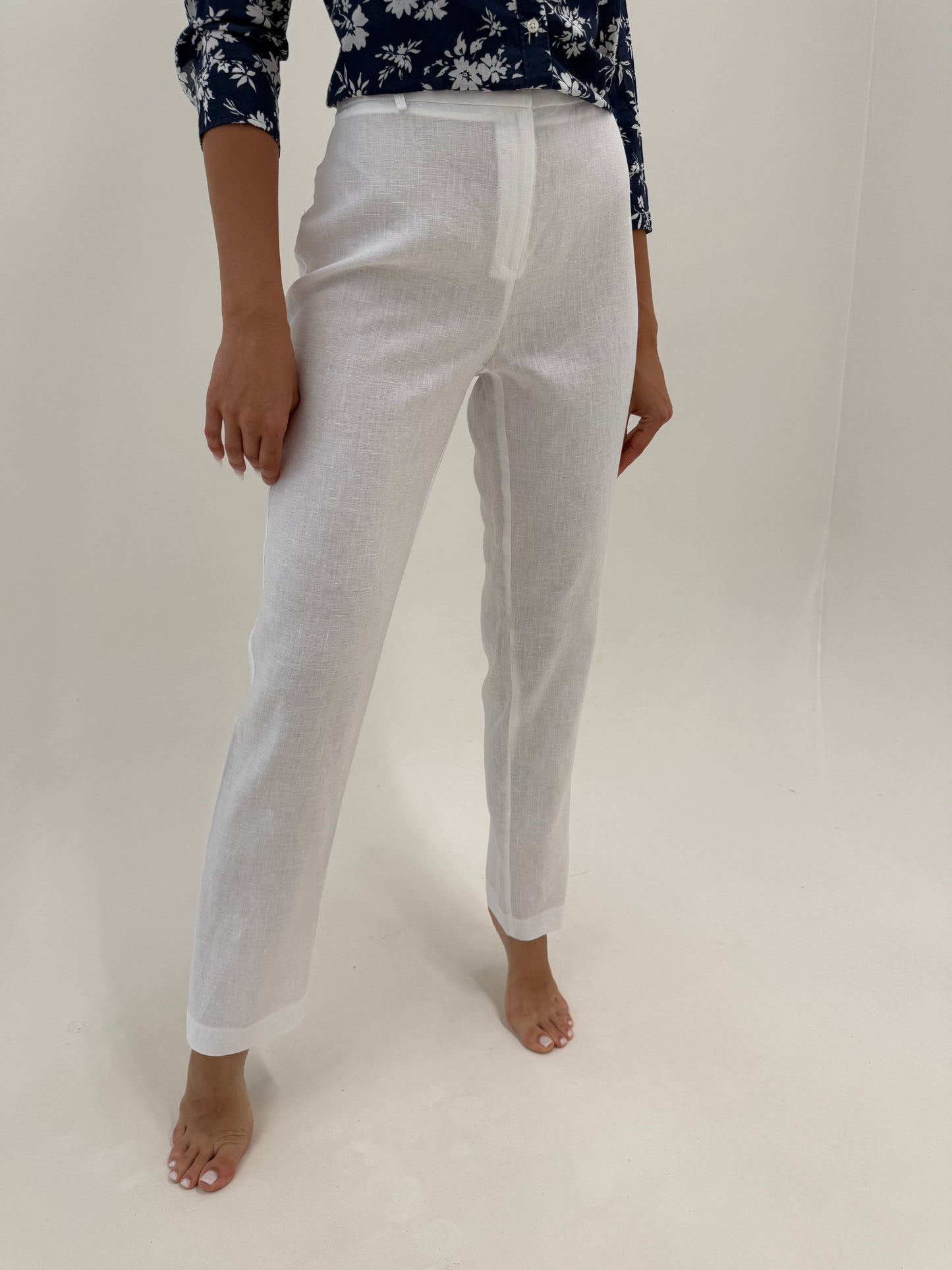 Pantaloni tall italienești din in premium