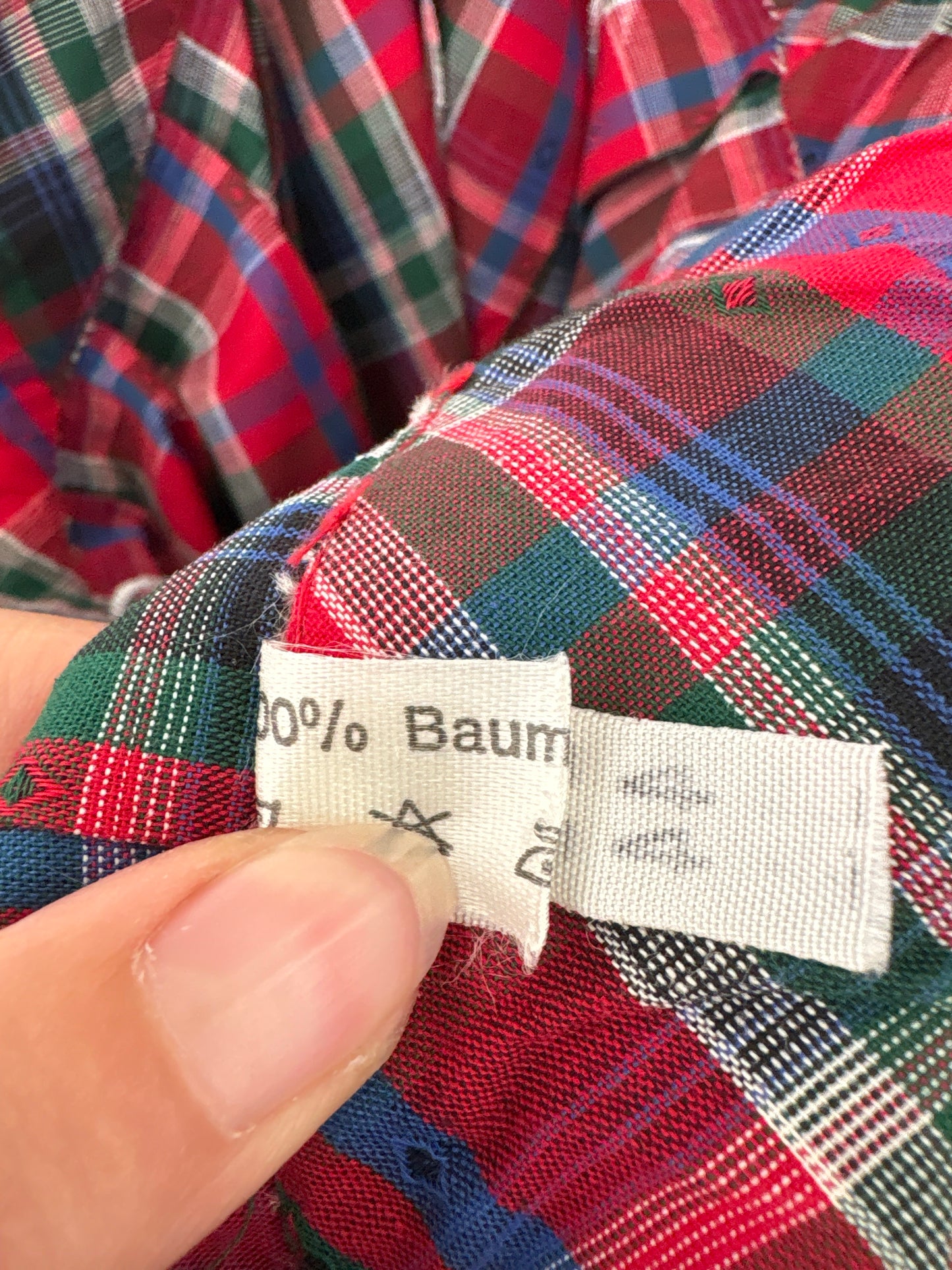 Fustă vintage extrem de amplă în carouri cu talie ultra înaltă