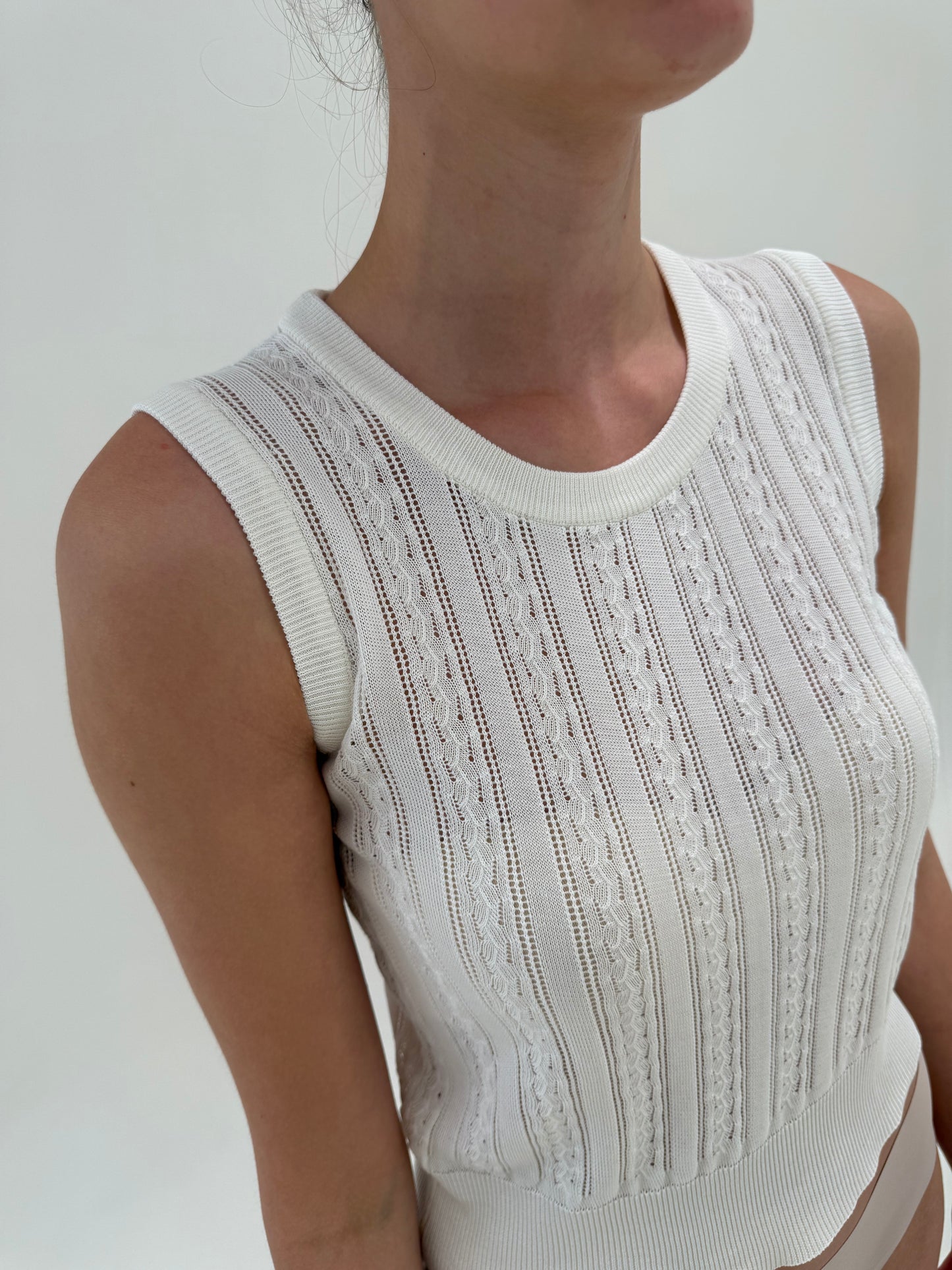 Top vintage luxury Emanuel Ungaro sfârșit de ani 80 din bumbac Filo di Scozia