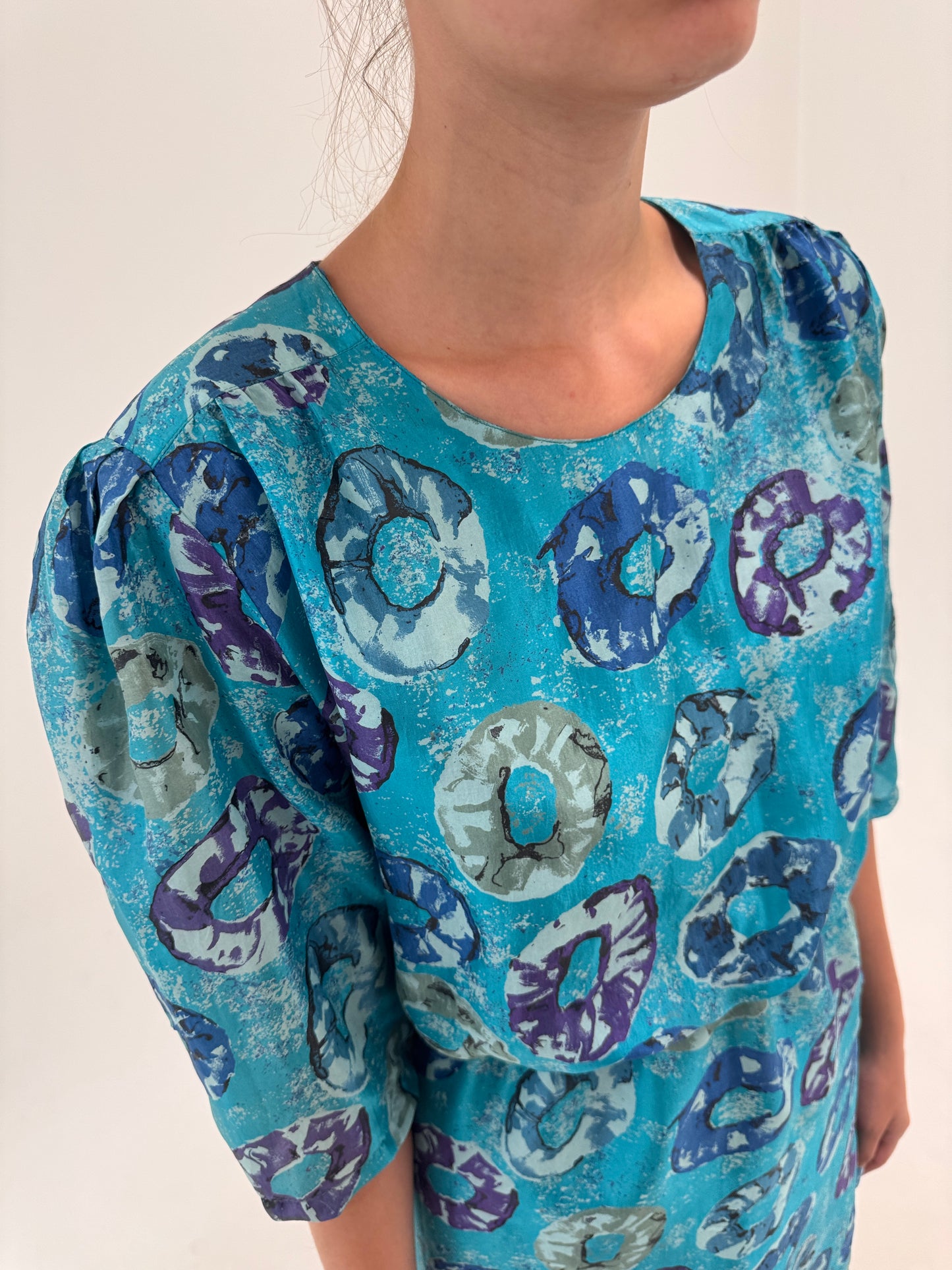 Rochie vintage nouă cu etichetă de brand premium italian din mătase naturală
