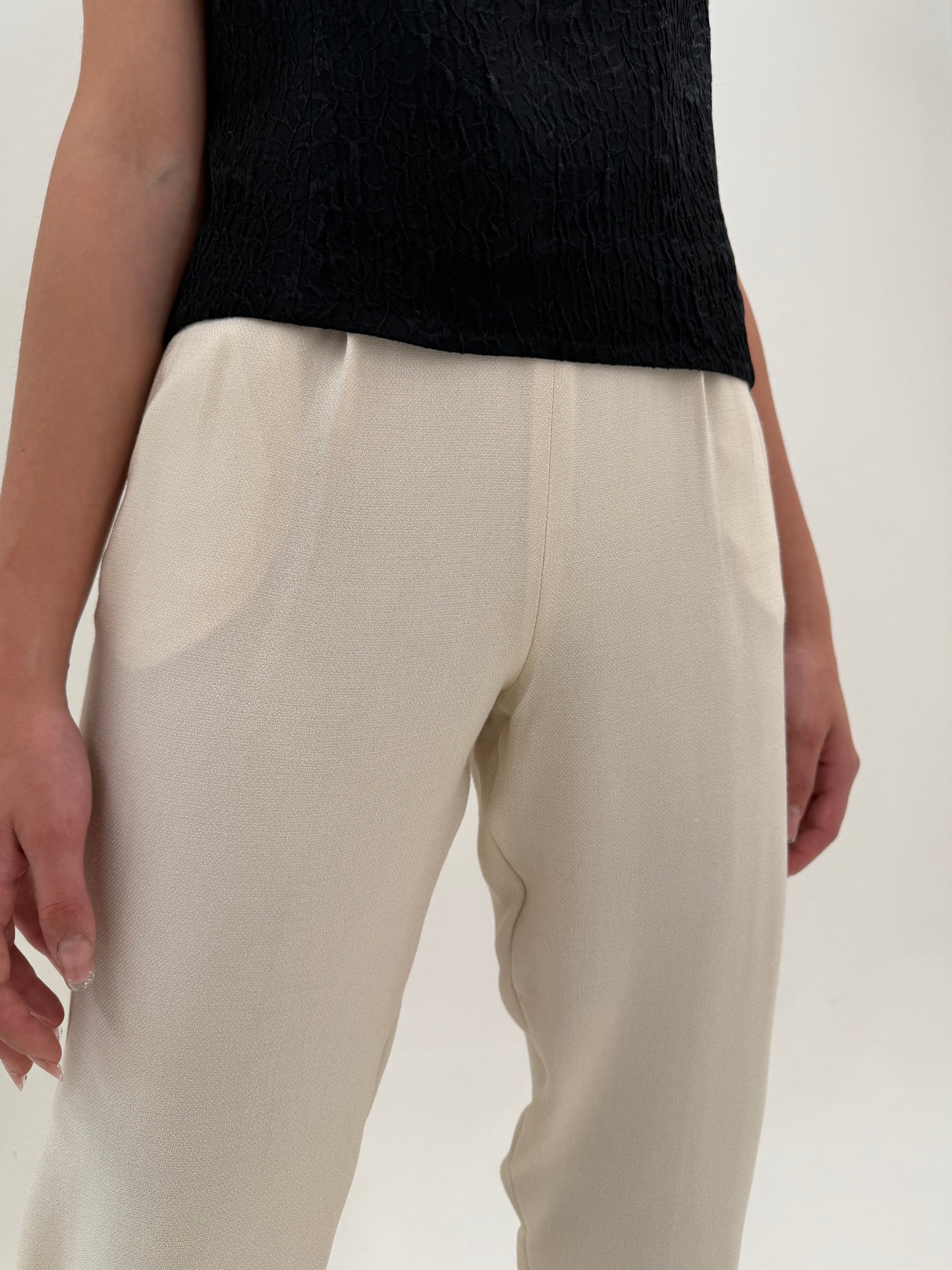 Pantaloni Marella by Max Mara din pânză de mătase naturală și vascoza