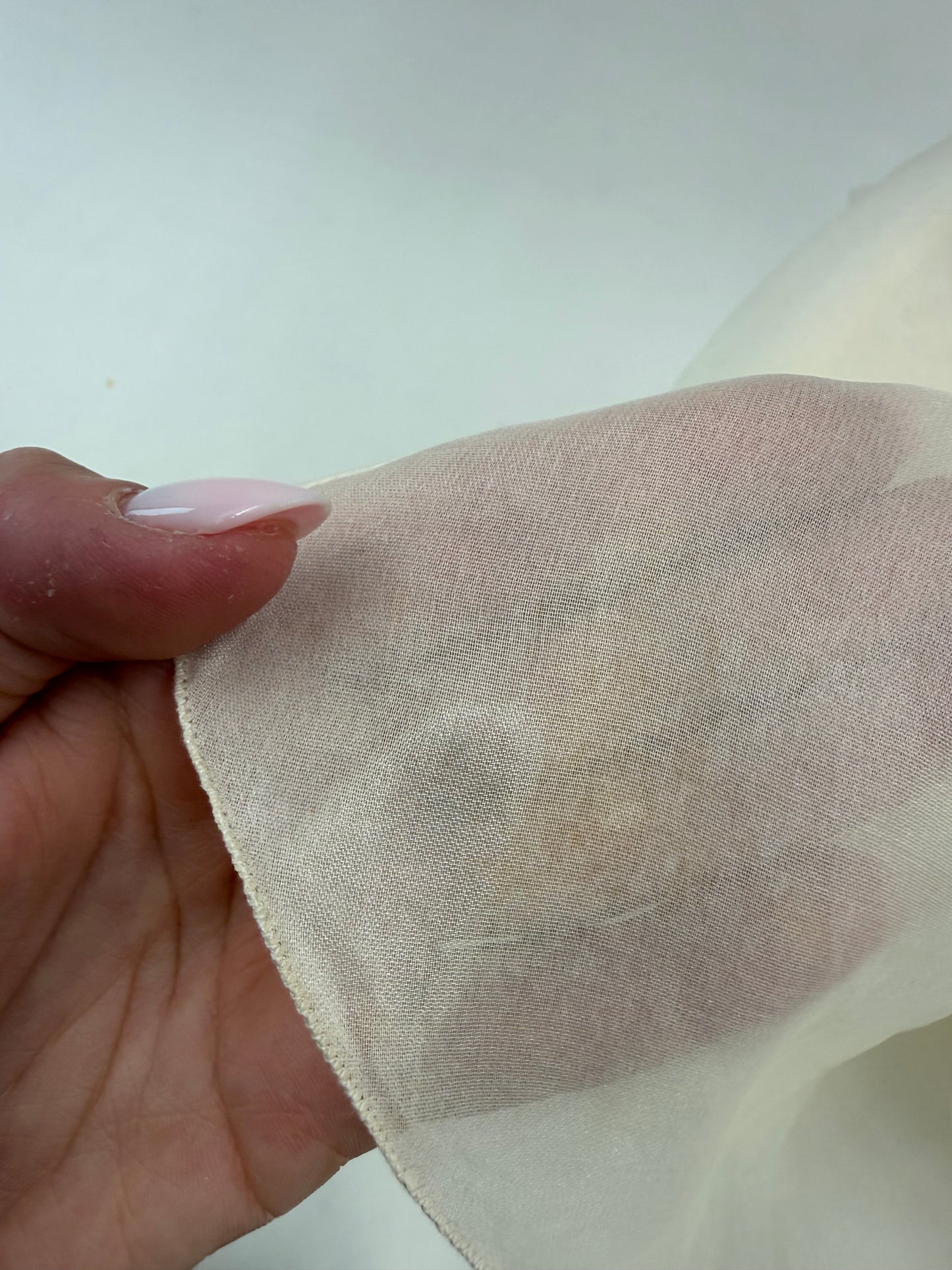 Fustă maxi ivoire mermaid din 3 straturi de organza de mătase naturală
