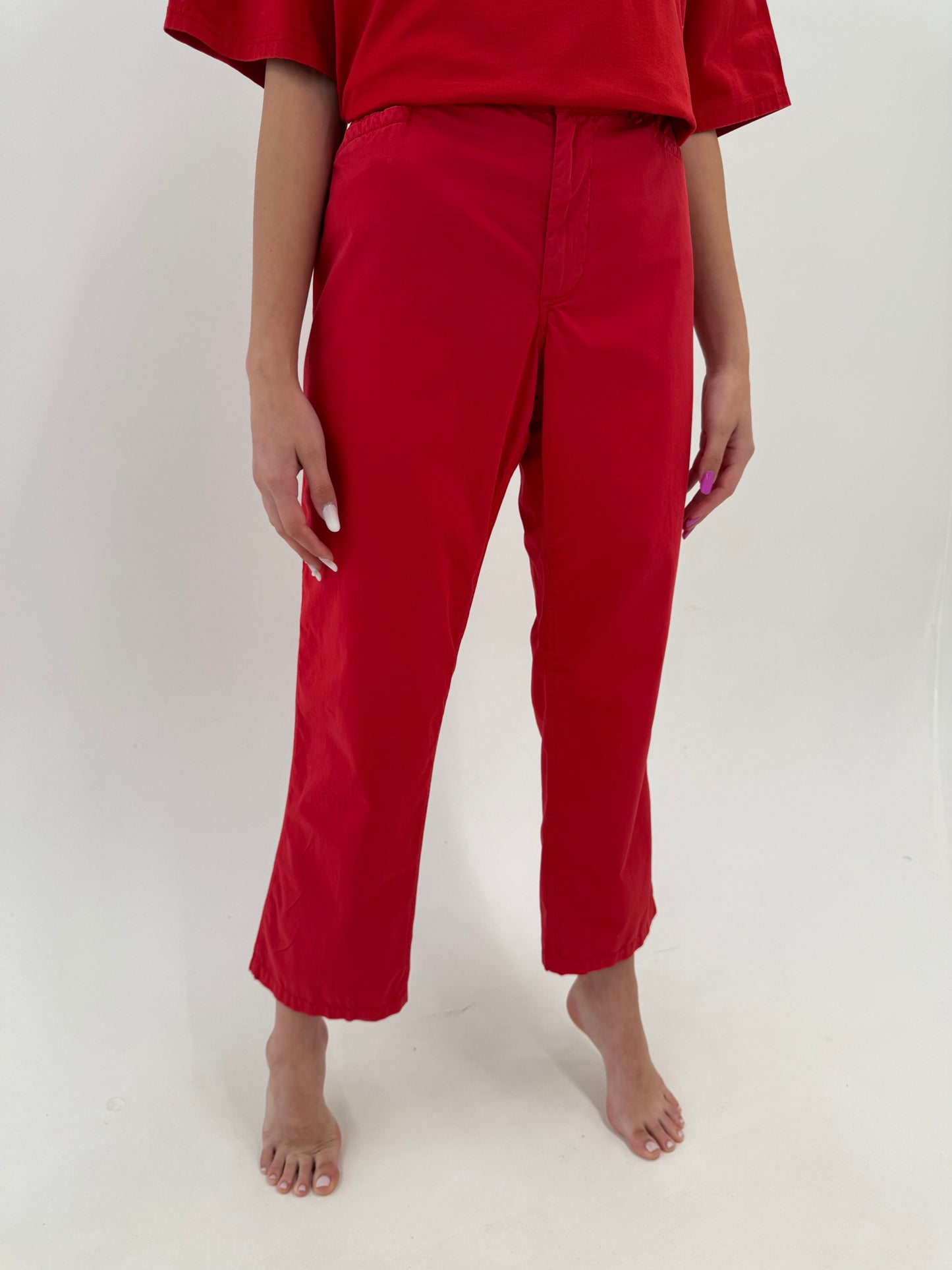 Pantaloni Ralph Lauren din bumbac în croi clasic