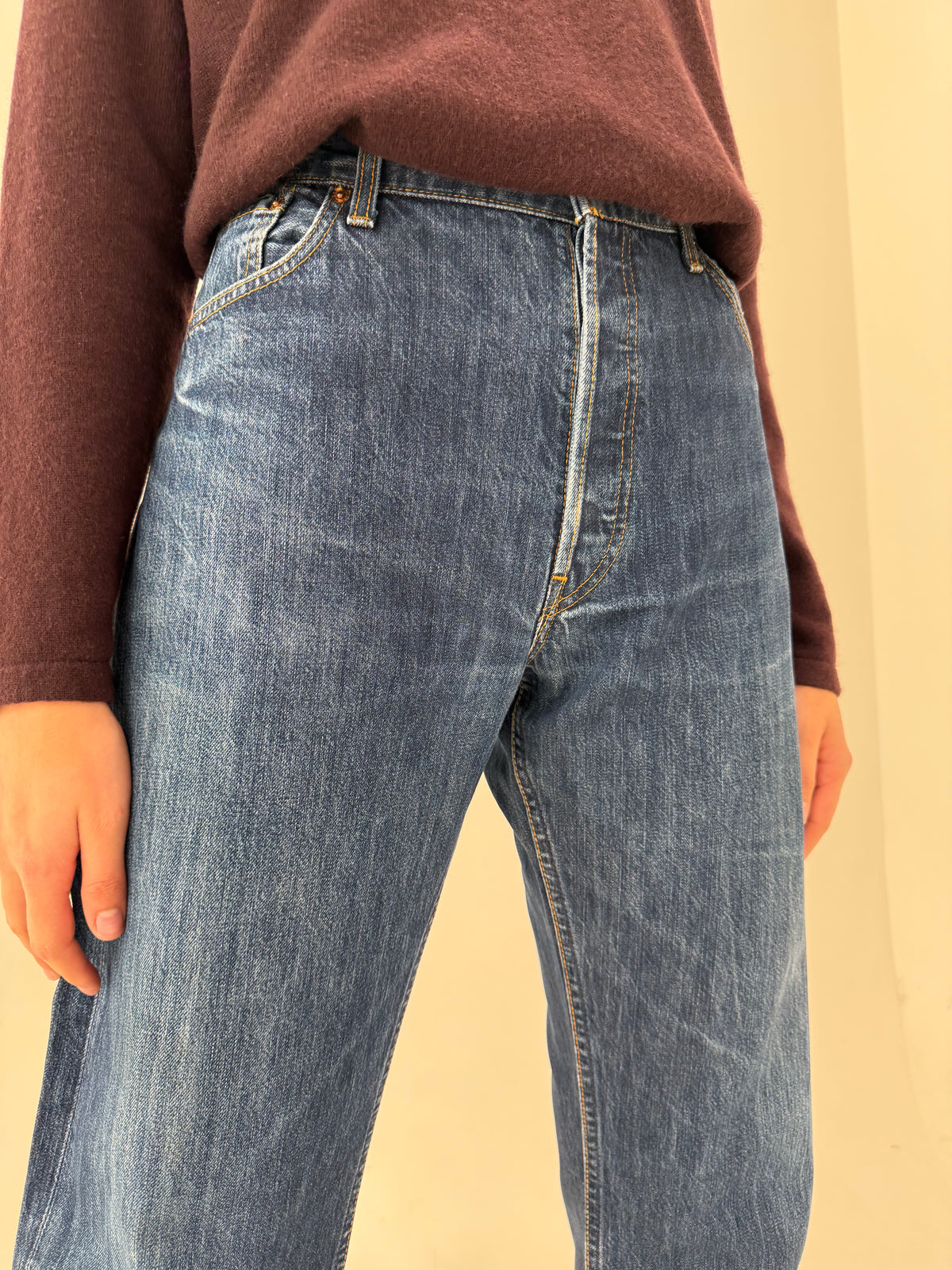 Jeans tall Levi’s 501 classic wash din bumbac gros