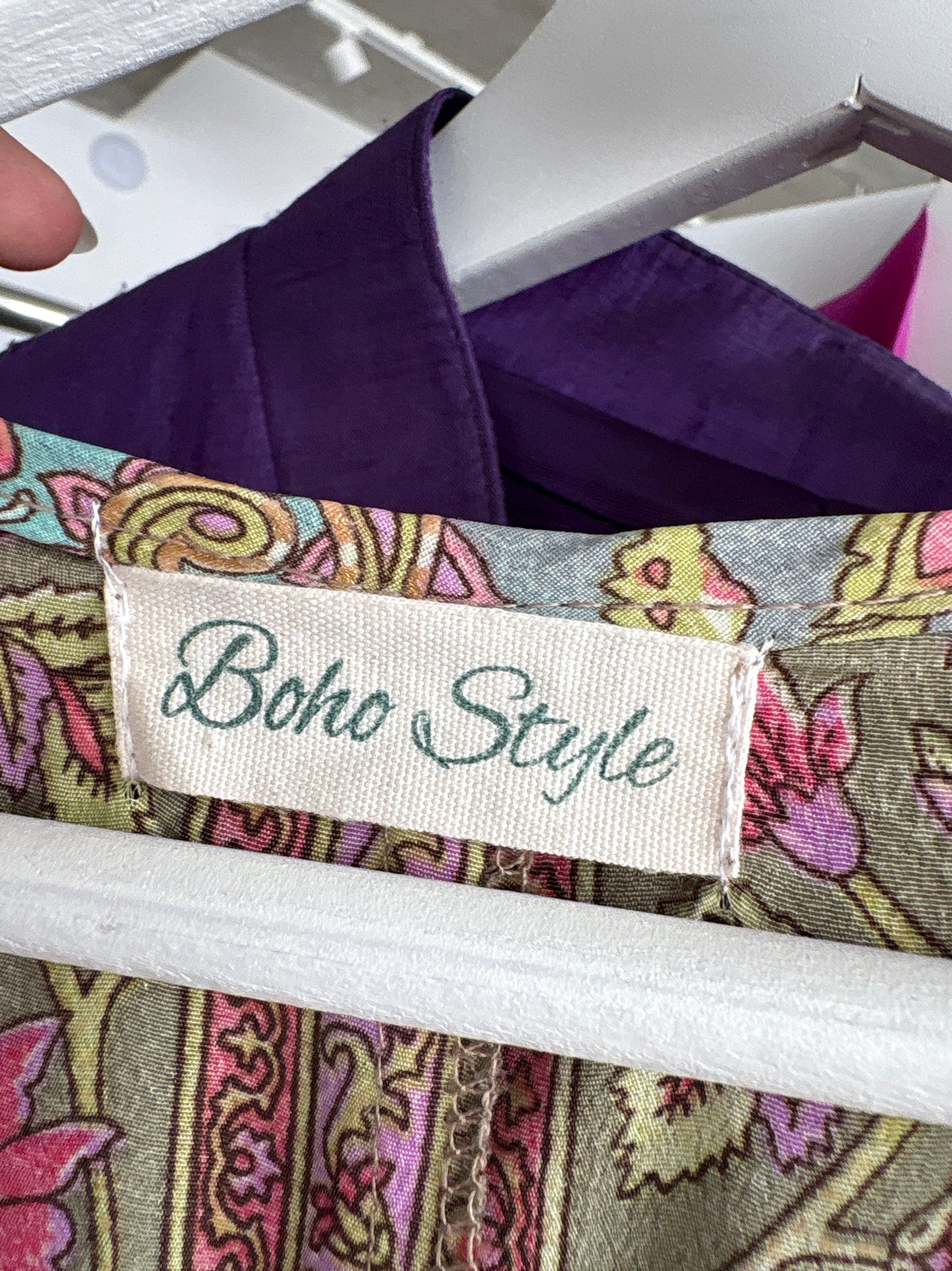 Rochie maxi boho chic cu talie reglabilă din 70% mătase naturală