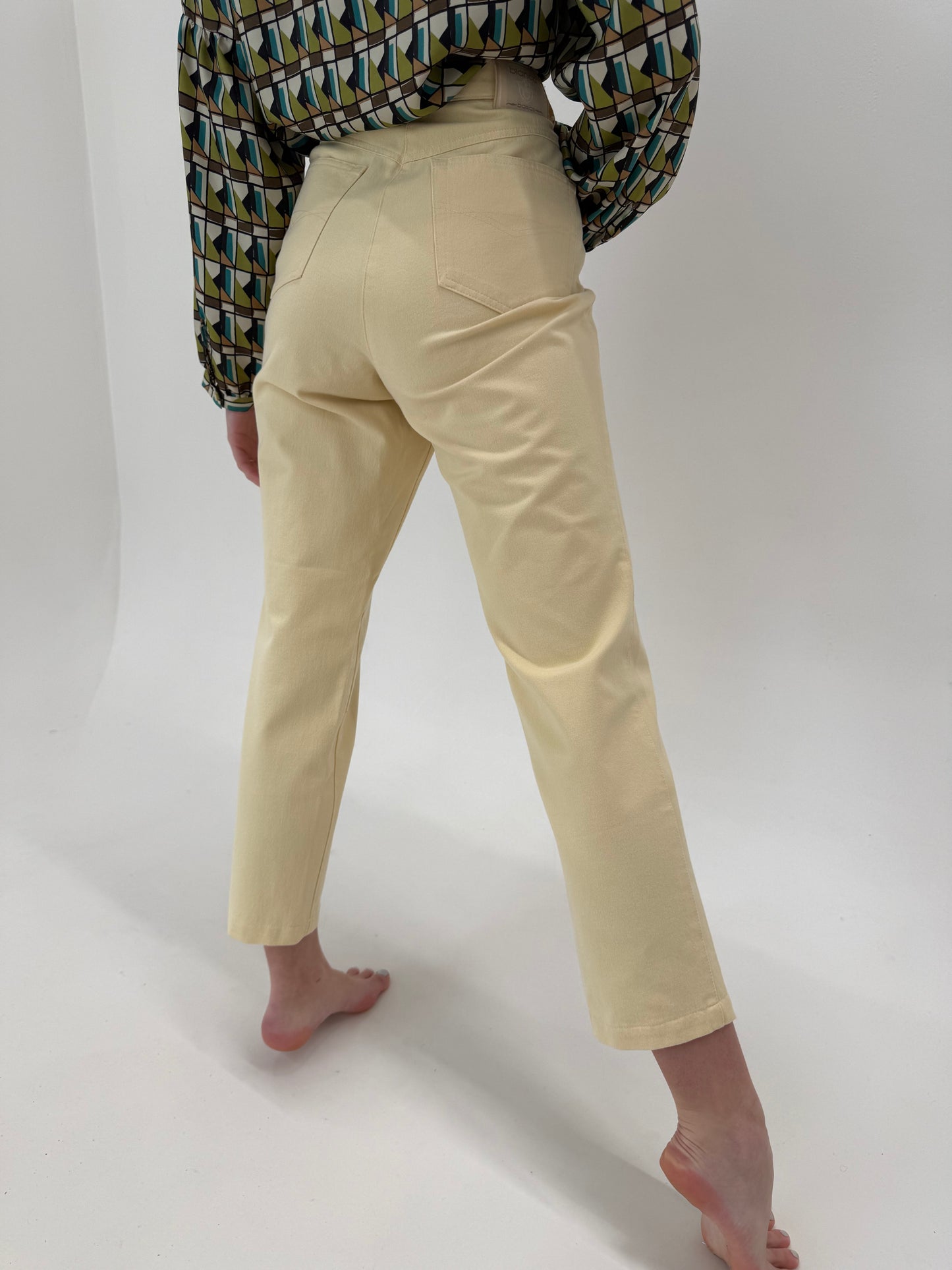 Jeans mom fit de vară ultra confort modelatori butter yellow
