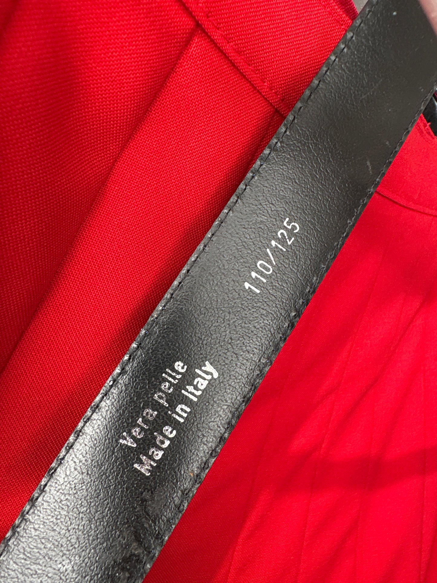 Curea italian Navy blue din piele naturală cu feronerie aurie