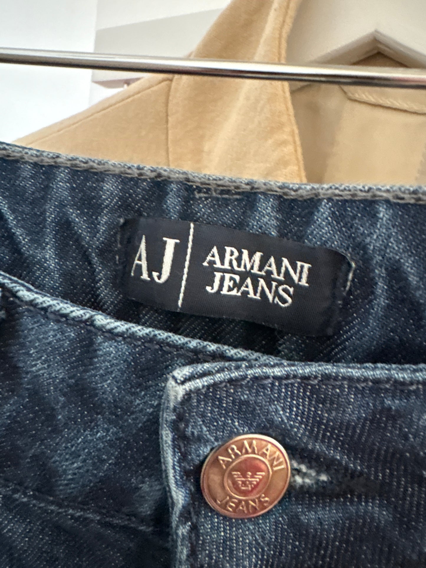 Jeans Armani dark wash plin straight leg