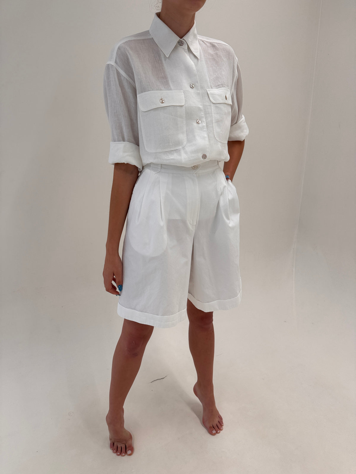 Pantaloni Les Copains din poplin excepțional de bumbac