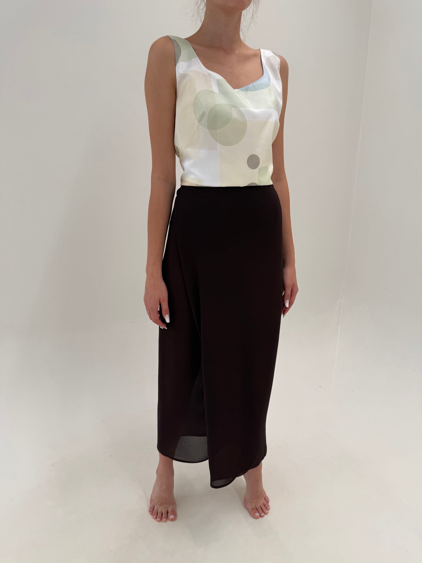 Fustă petrecute noi maxi Marella by Max Mara espresso brown super vaporoase