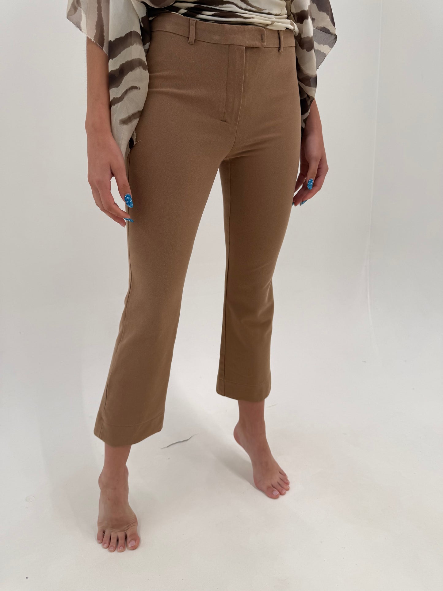 Pantaloni camel Max Mara ultra confort modelatori capri