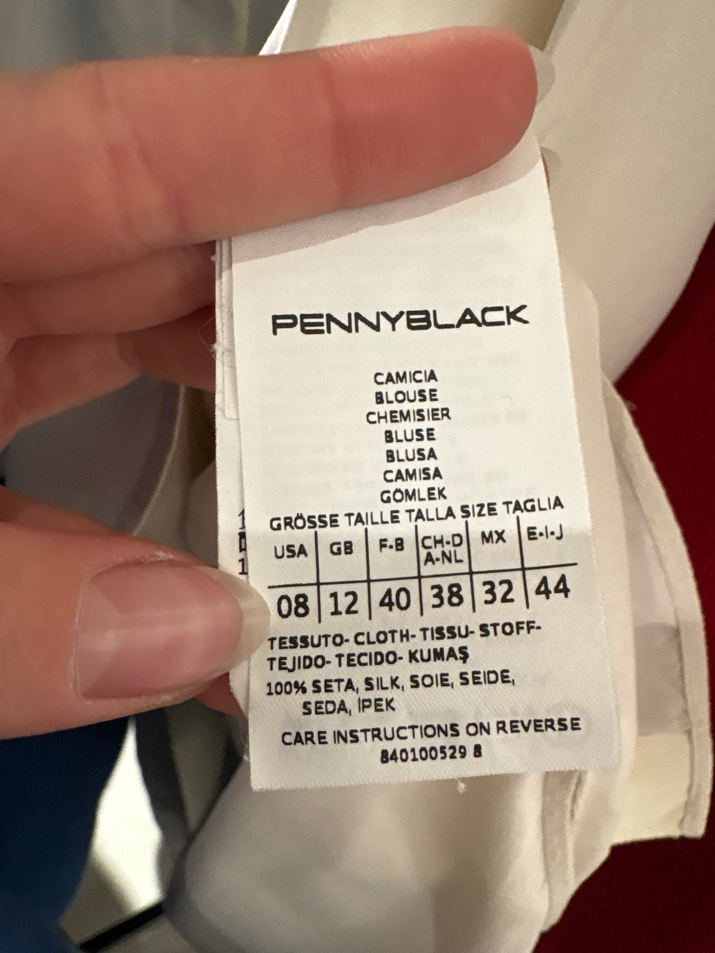 Cămașa tall din gama Max Mara din mătase naturală