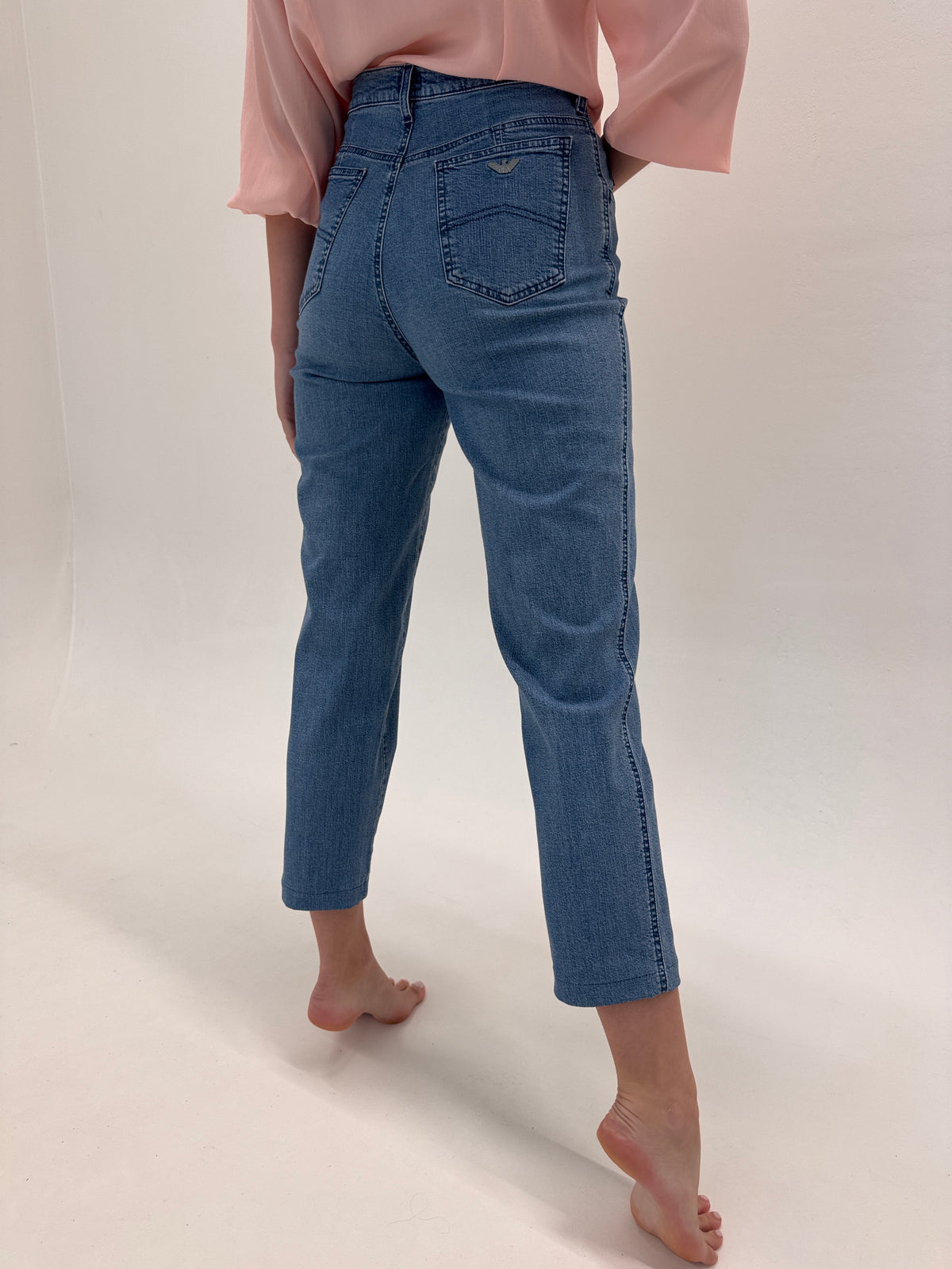 Jeans vintage Armani de vară ultra confort modelatori petite mom fit