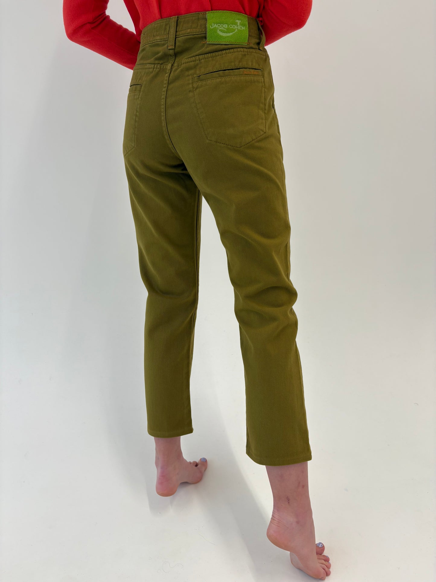 Jeans de brand luxury Jacob Cohen straight leg seaweed green