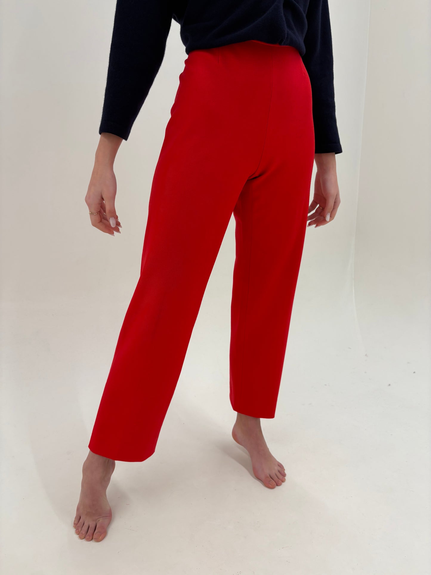 Pantaloni de brand luxury Les Copains cherry red