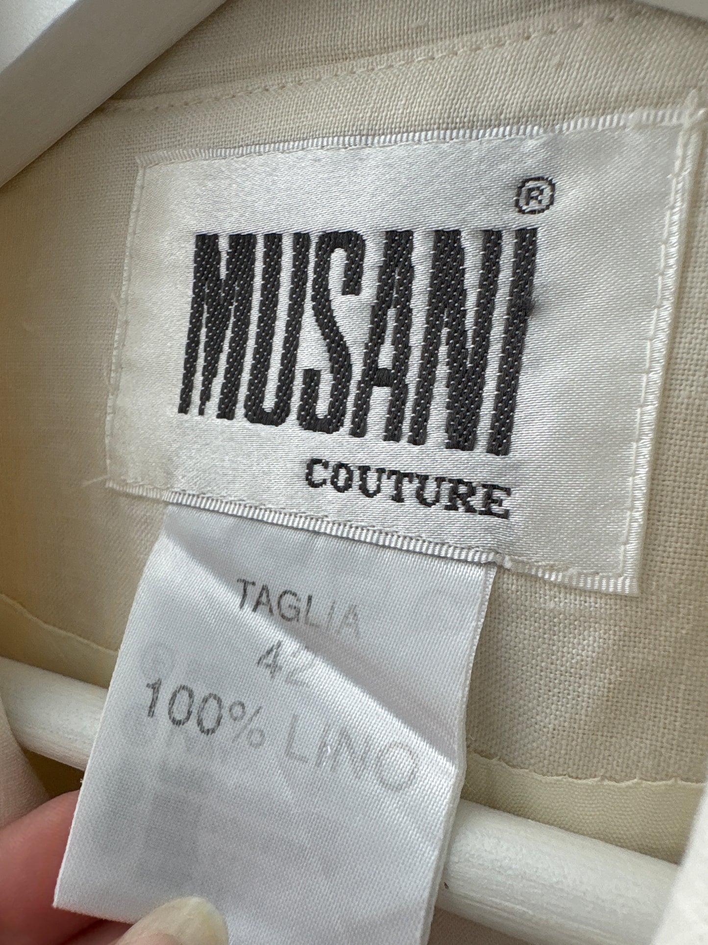 Sacou superb couture italian cu aplicații manuale naturale