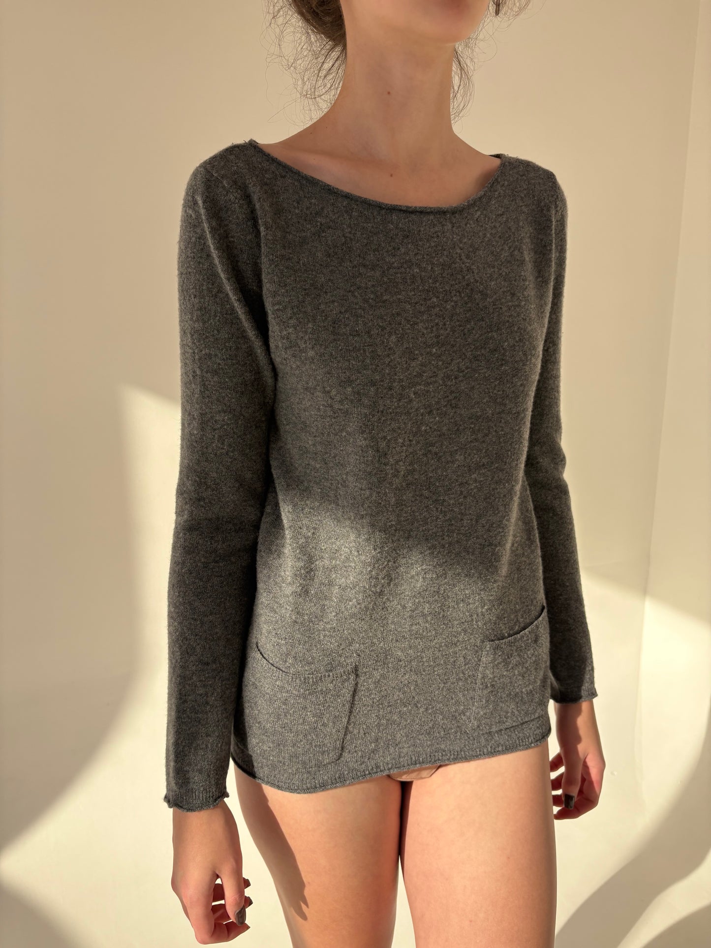 Pulover Stefanel din lana extrafina de gramaj mare