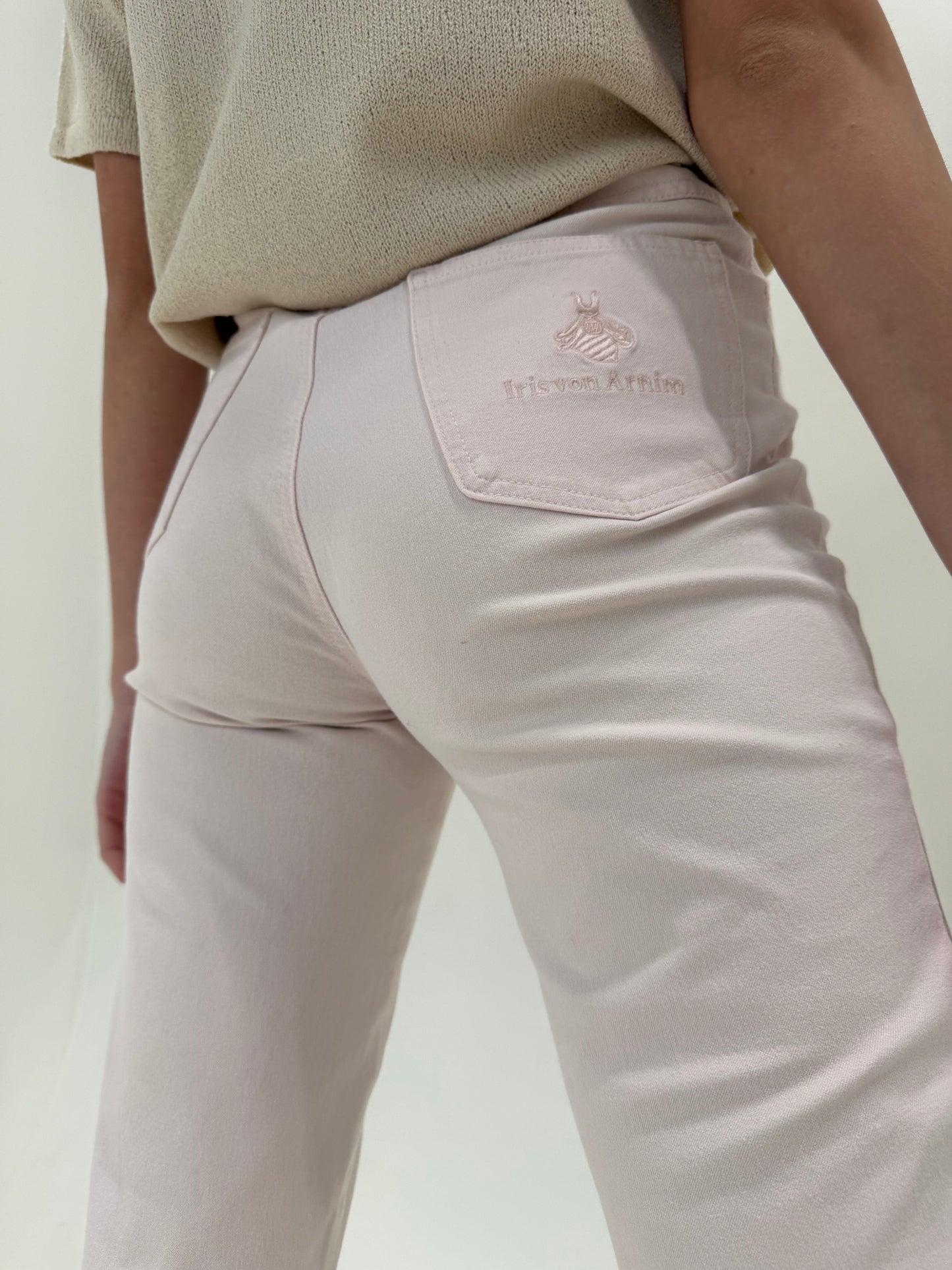 Jeans petite powder Pink premium made in ITALY ultra confort modelatori