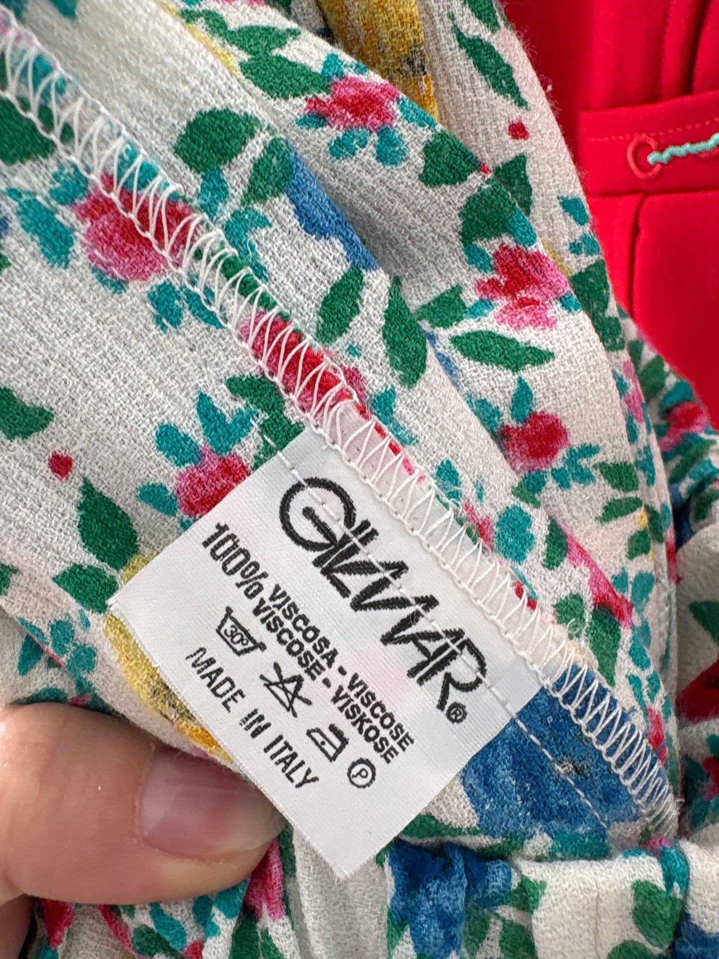 Fustă vintage plisată cu print floral superb și talie ultra înaltă elastică