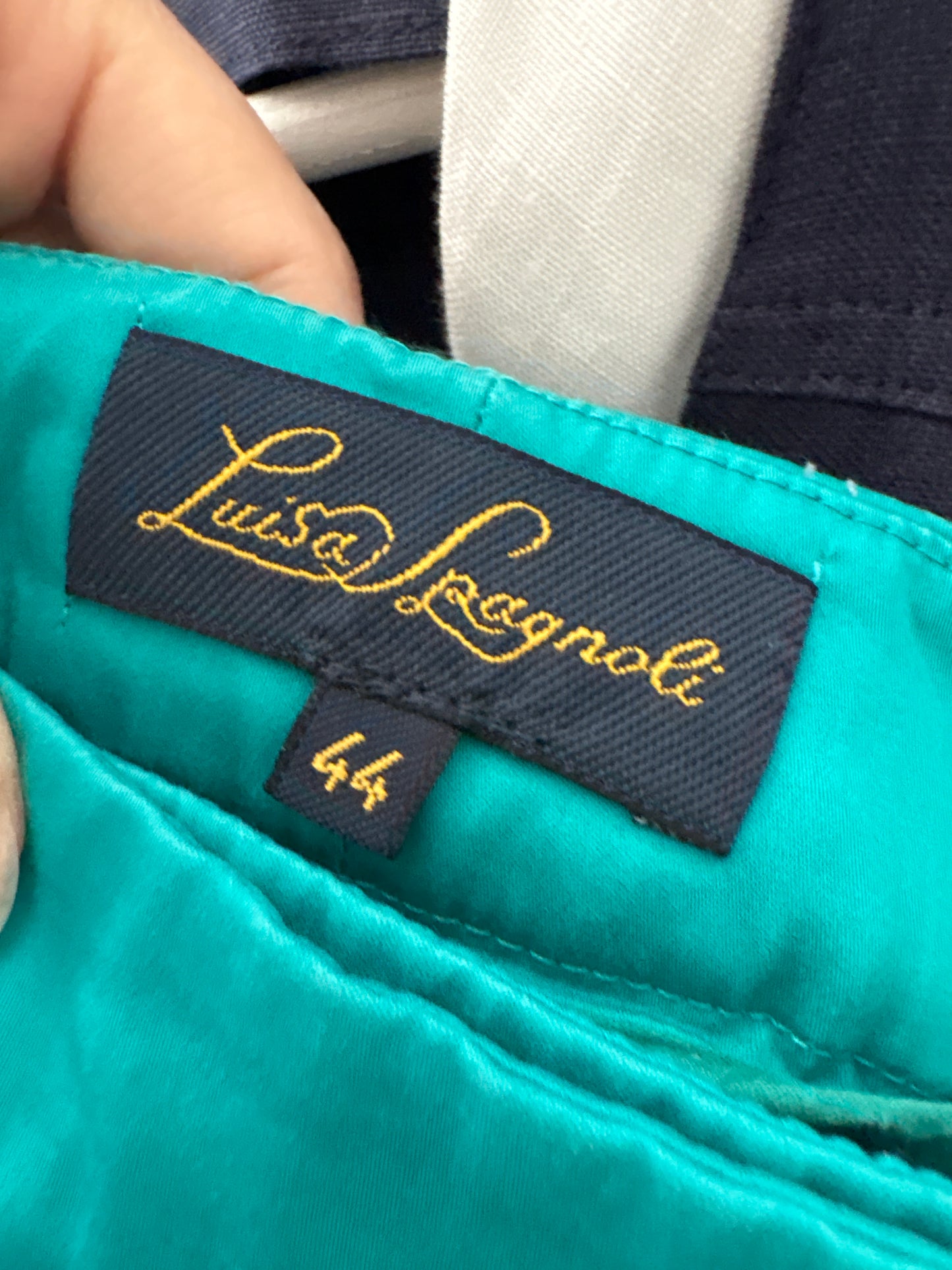 Pantaloni luxury Luisa Spagnoli din poplin modelator de bumbac în croi clasic