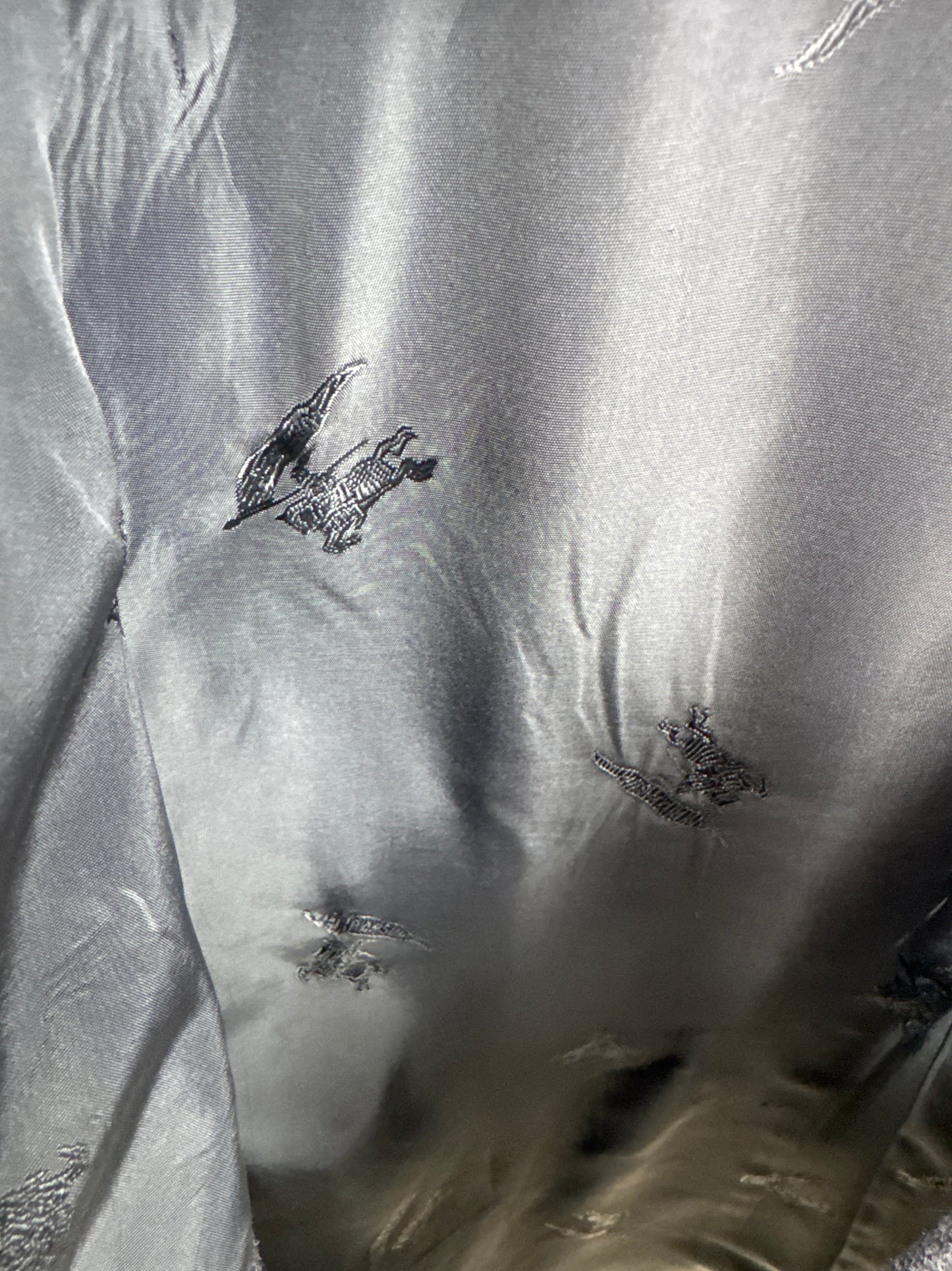 Sacou vintage Burberry jeans blue din stofă de lana pura structurată în croi actual