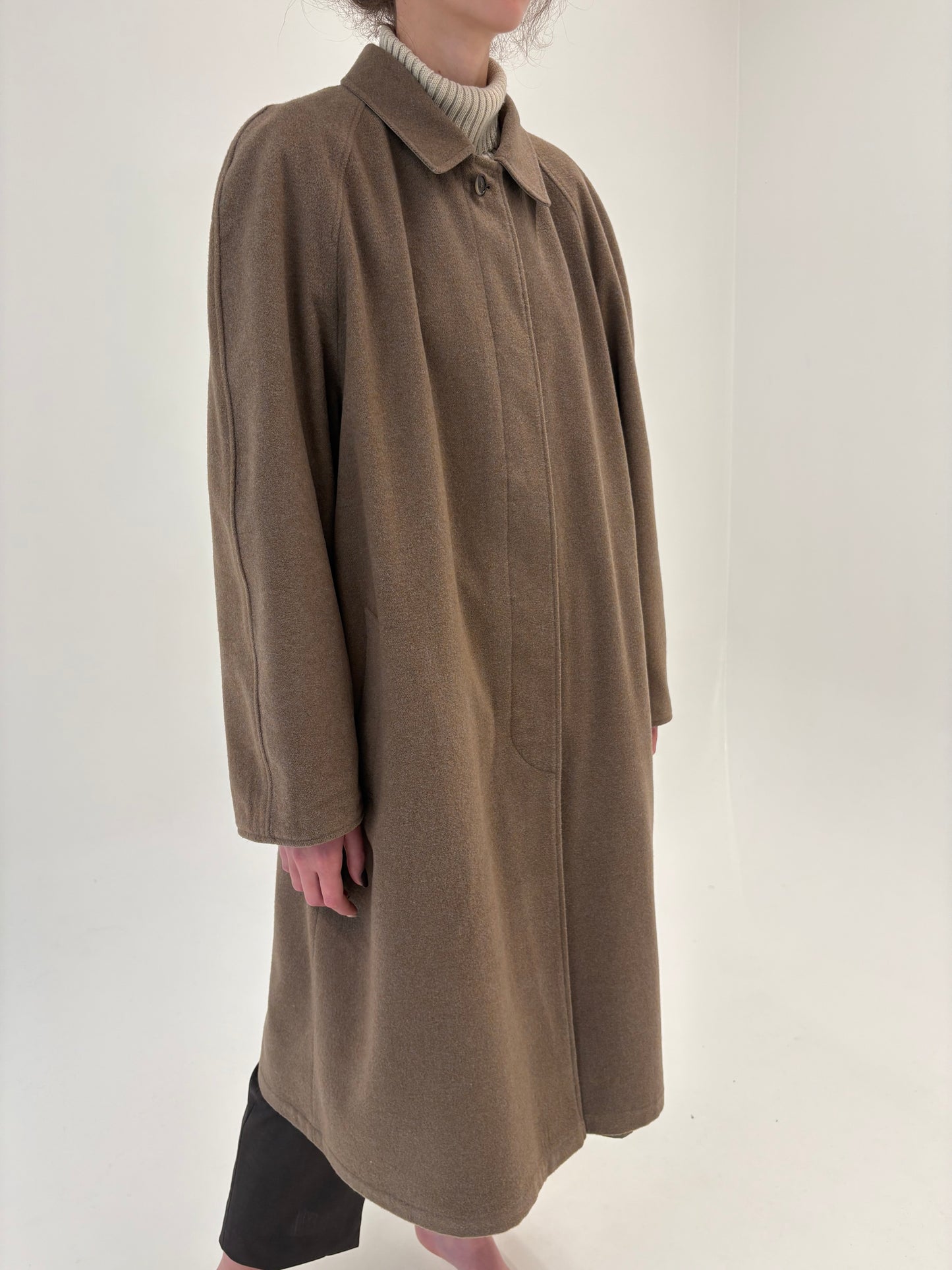 Trench vintage gros cu interior din stofă de lana