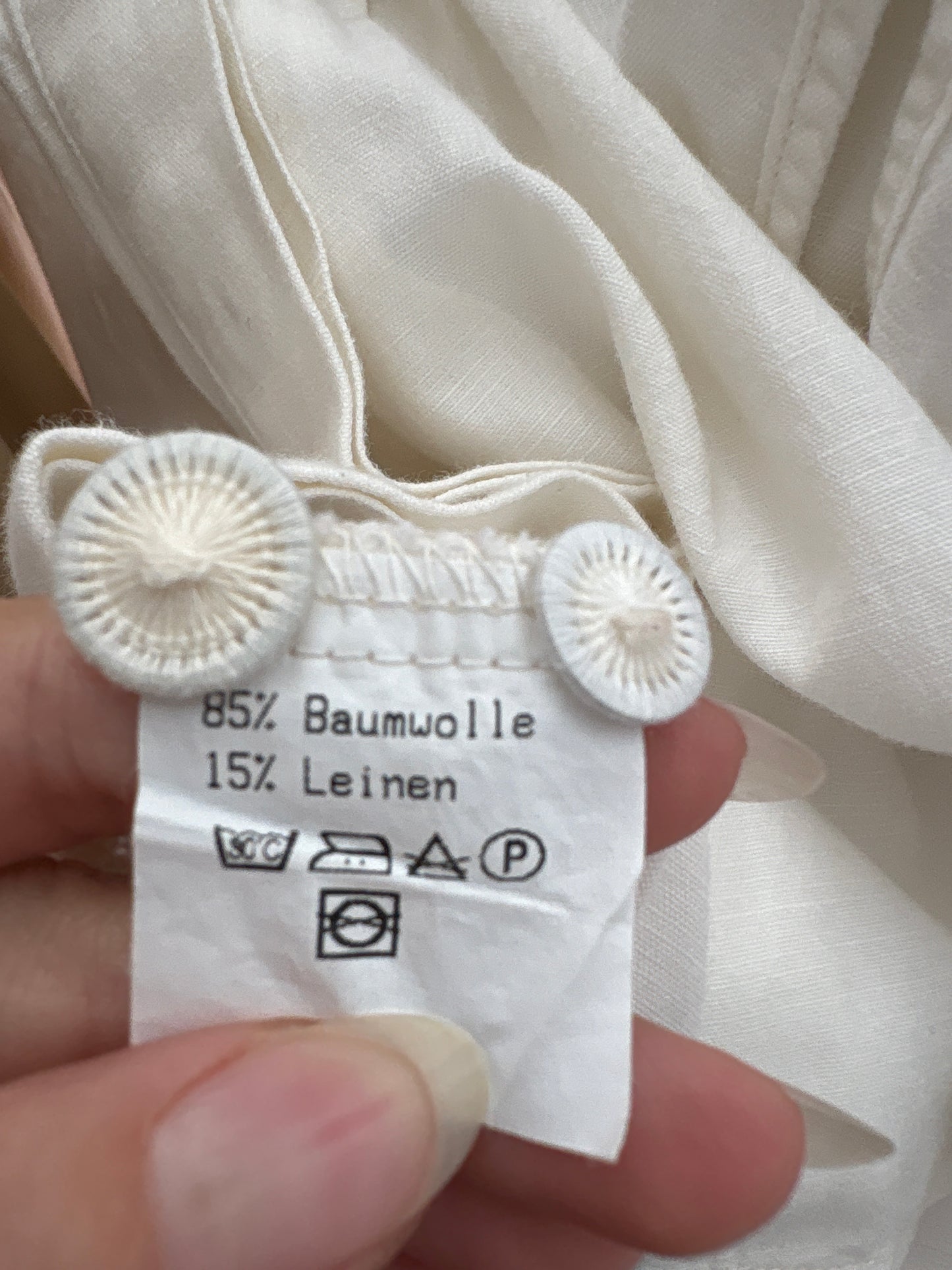 Cămașa din pânză veche excepțională de in și bumbac cu broderie în croi lejer