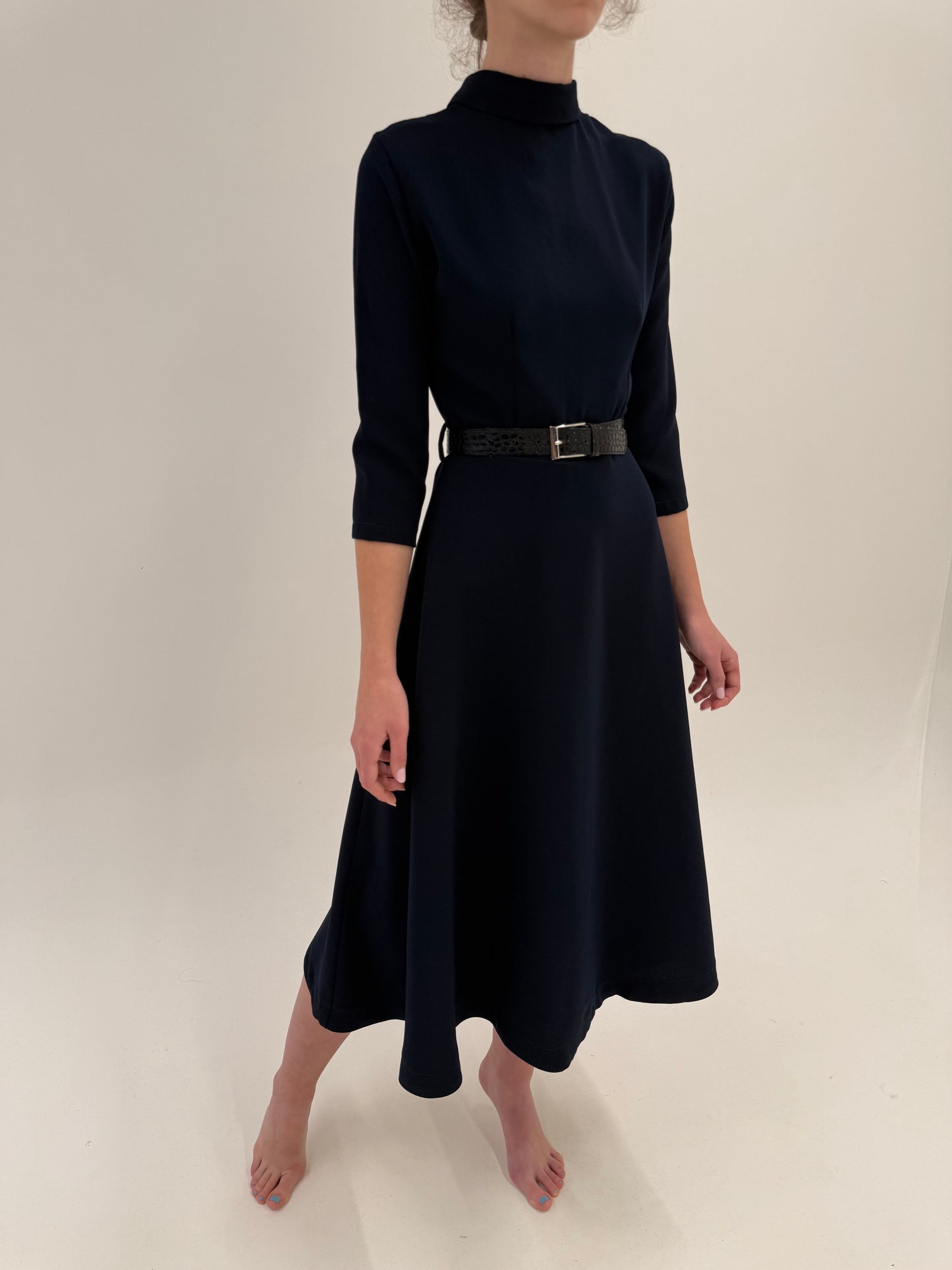 Rochie tip maleta de la business la cocktail maxi Navy blue