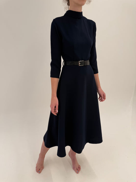 Rochie tip maleta de la business la cocktail maxi Navy blue