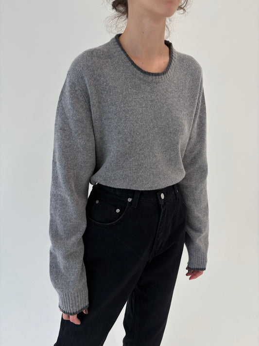 Pulover gros din lana extrafina multiply tall cropped