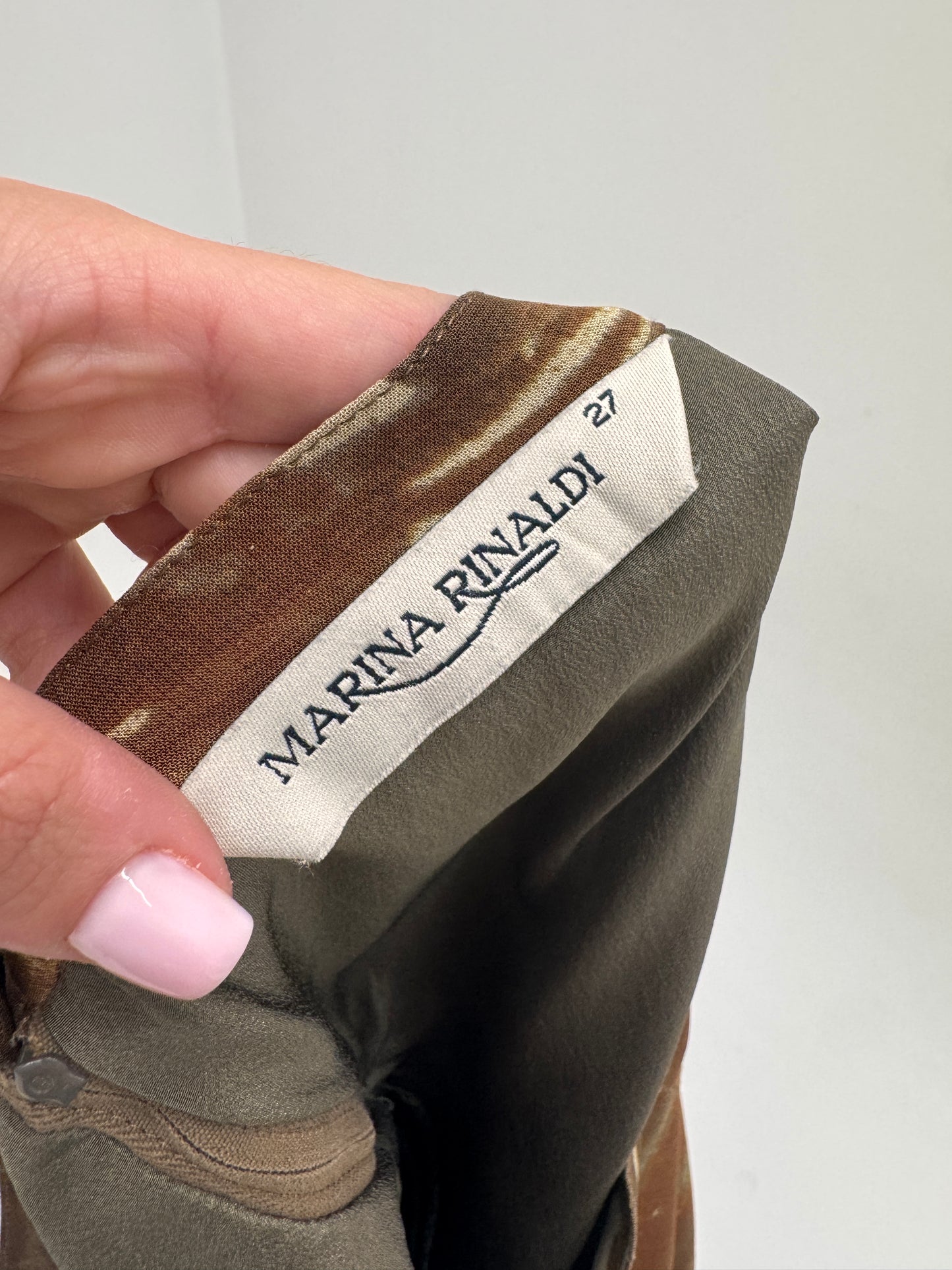Fustă luxury Marina Rinaldi de brand plus size din mătase naturală în culori superbe