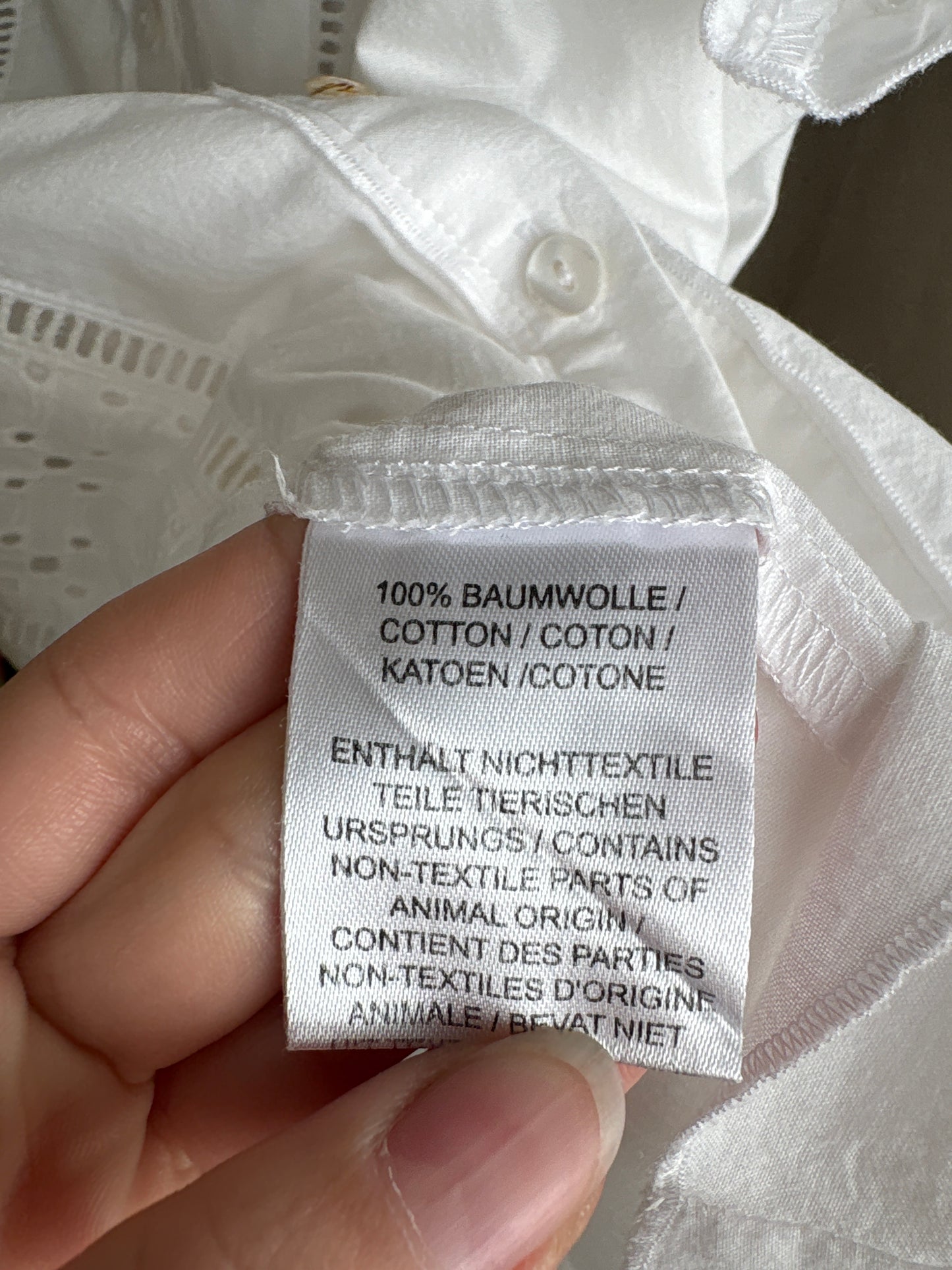 Cămașa de brand luxury Madeleine cu broderie anglaise excepționala