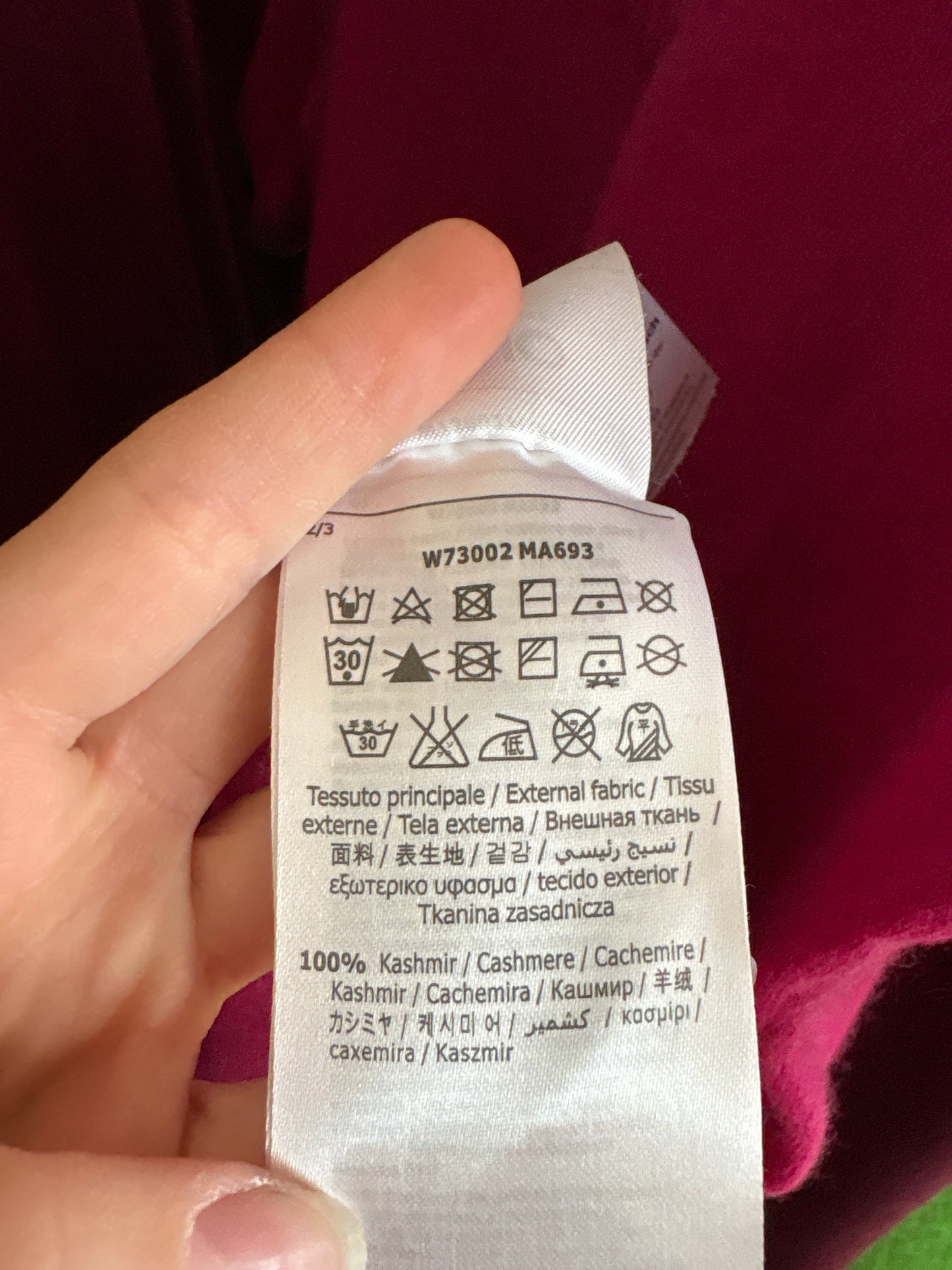 Top super premium din cașmir multiply fucsia Liu&Jo