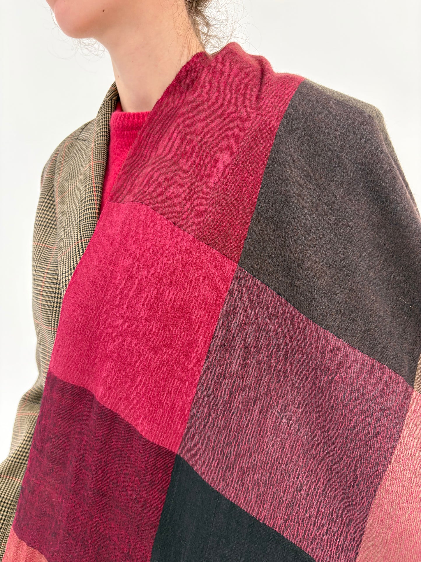 Shawl din lana extrafina cu vâscoza în culori superbe