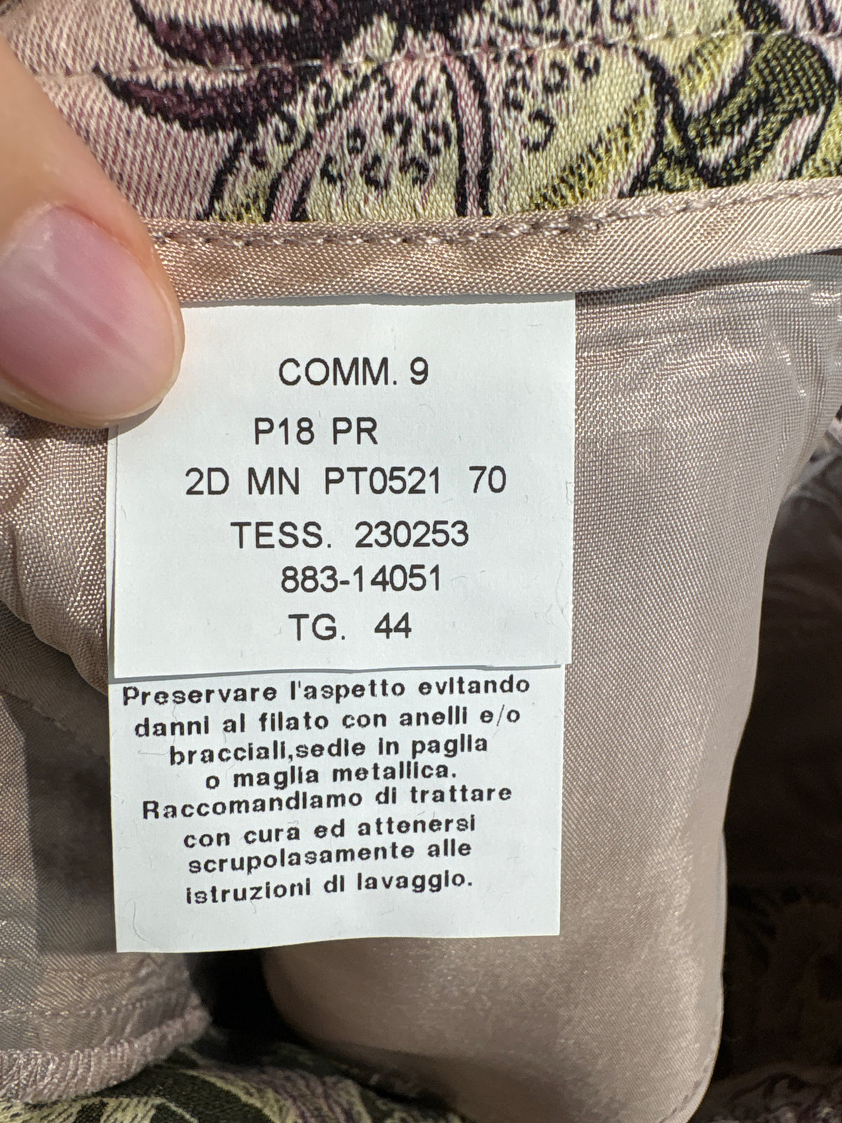 Pantaloni de brand premium Seventy din brocart de bumbac în culori și print superbe