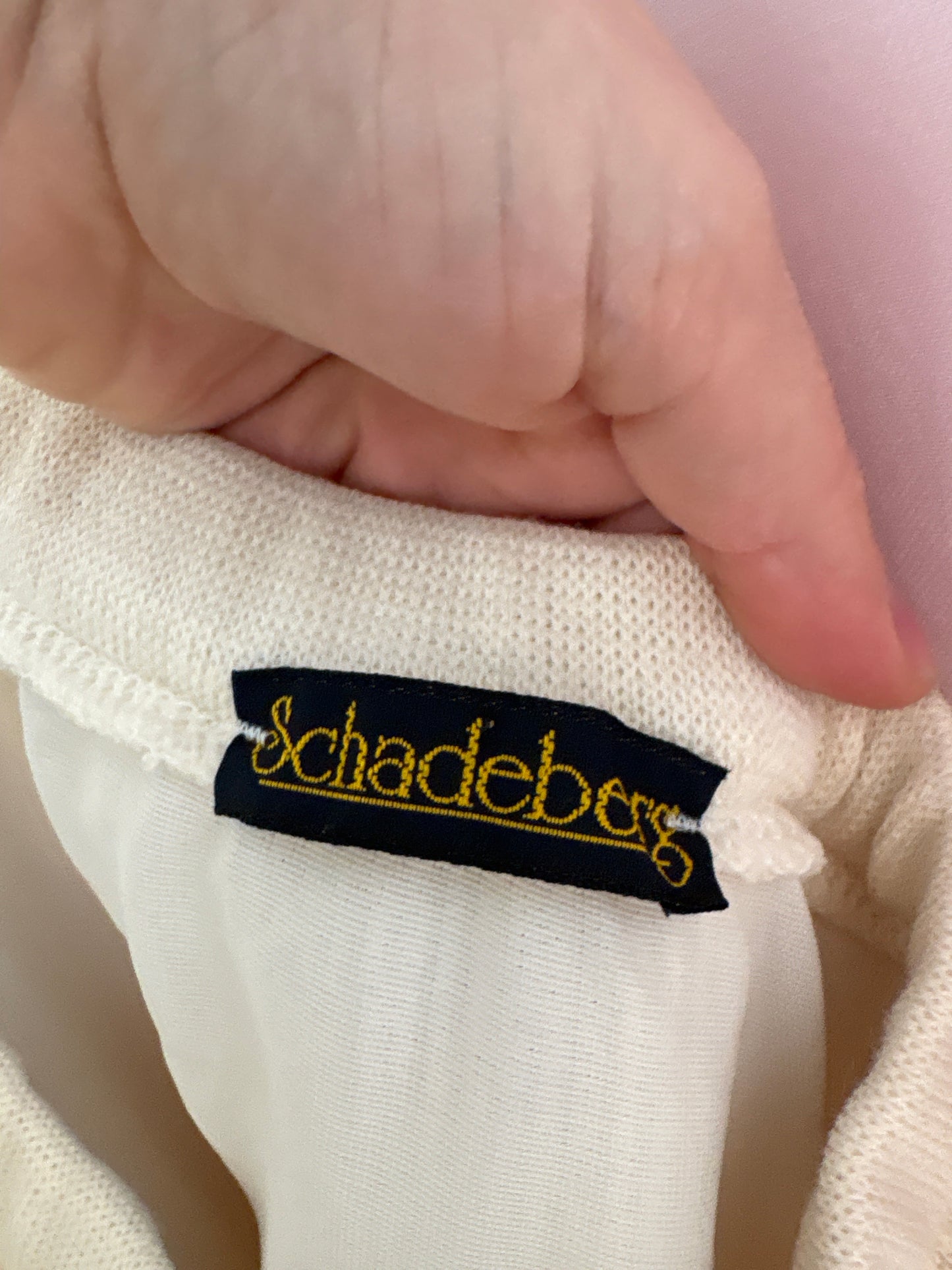 Fustă butter white din tricot de lana extrafina