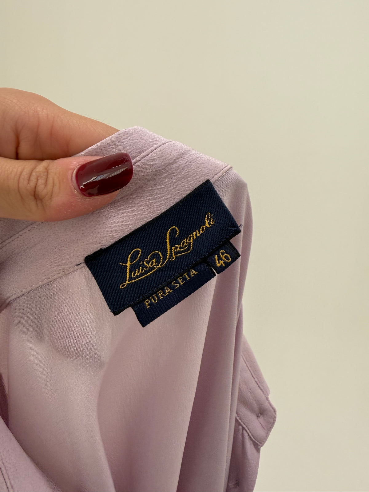 Cămașa Luisa Spagnoli din mătase naturală lavender