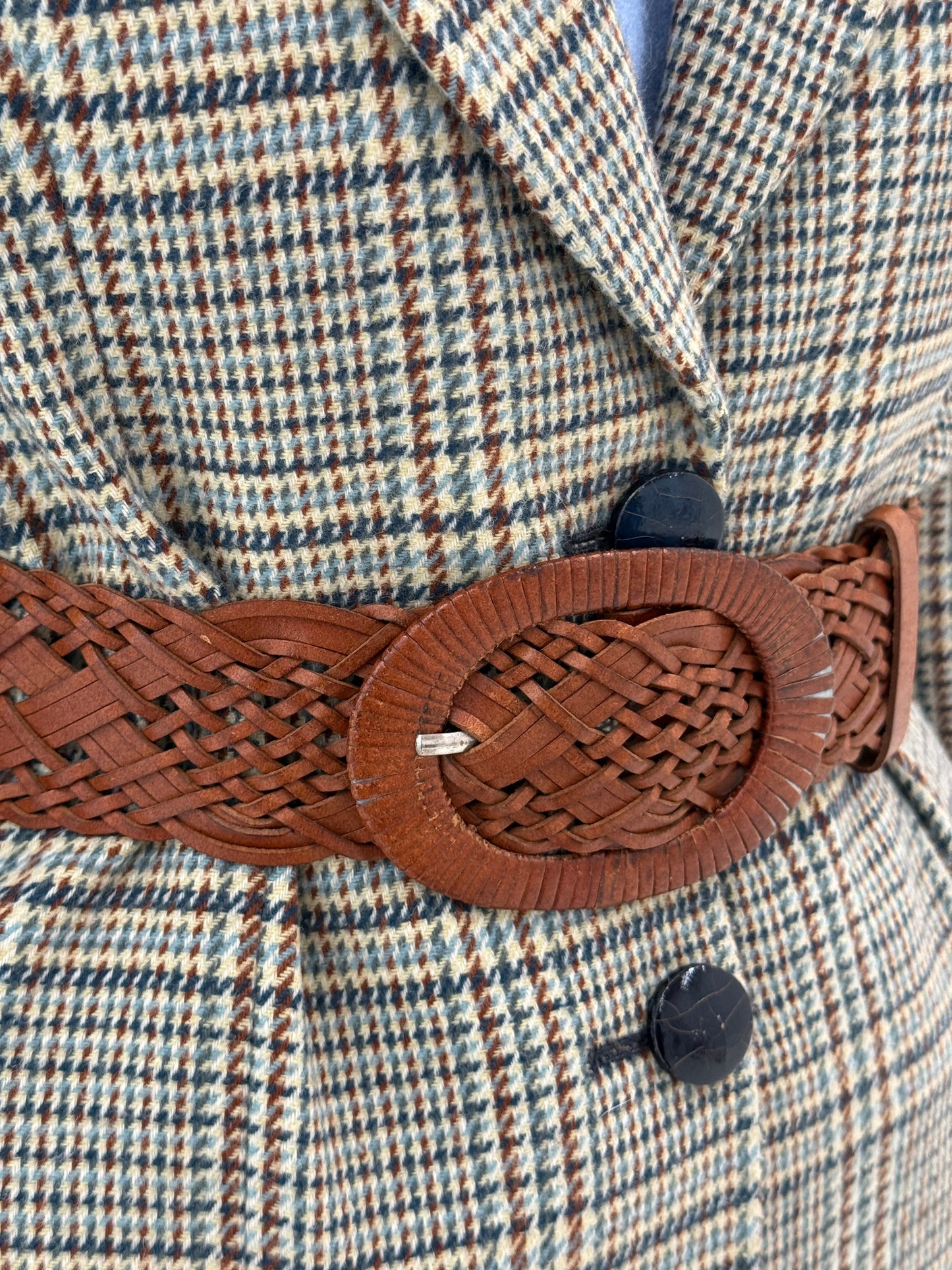 Centura superba din piele naturală împletită