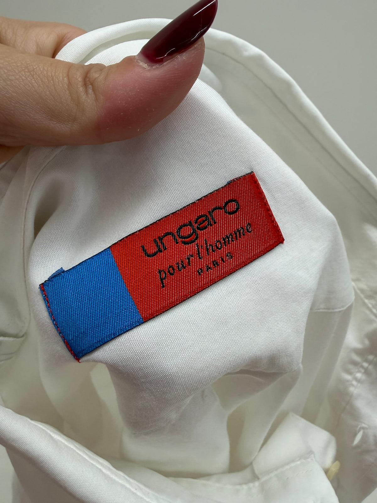 Cămașa luxury Ungaro din poplin excepțional de bumbac plus size