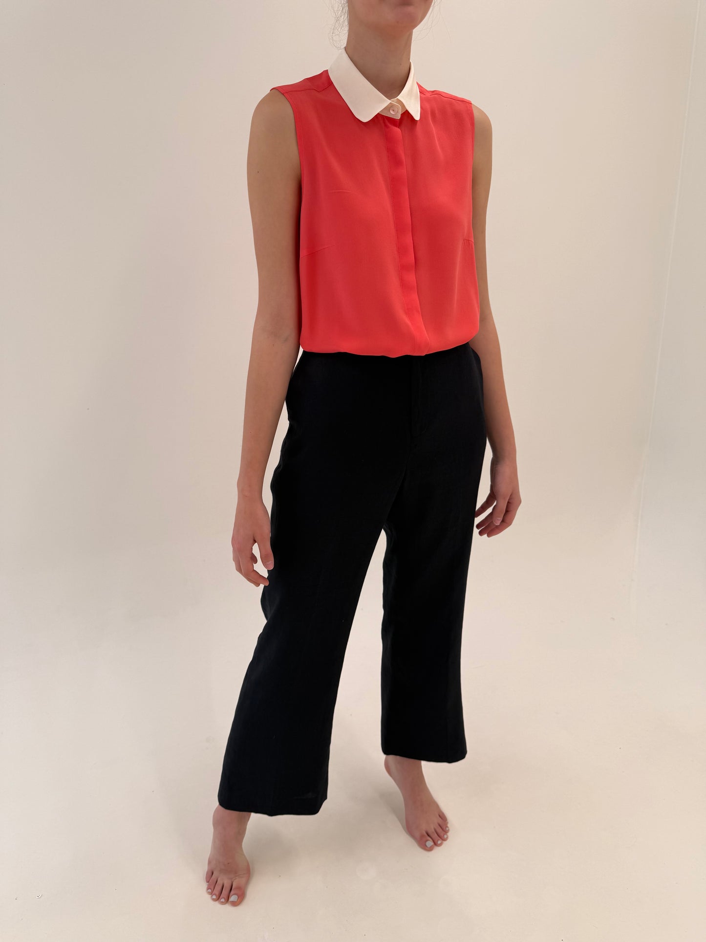 Pantaloni Ralph Lauren din in în croi drept
