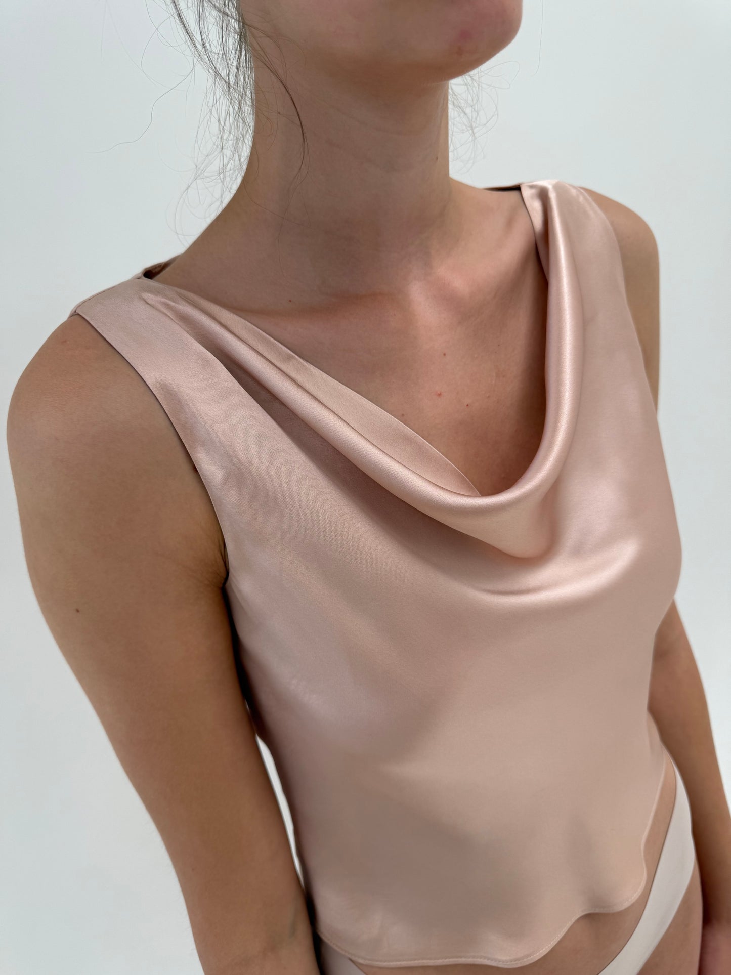 Set dusty Pink italian din mătase naturală plină satinata în bie