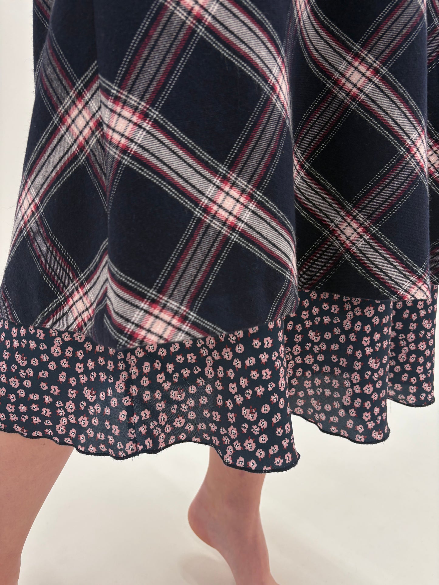 Fustă luxury Ermano Scervino maxi din stofă extrafina în carouri