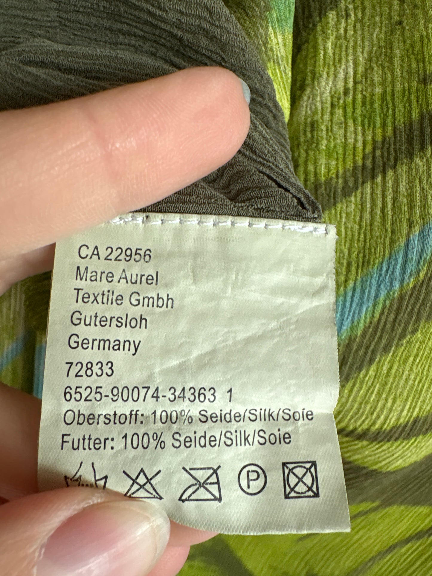 Rochie din creppe ultra confort de mătase naturală cu print organic