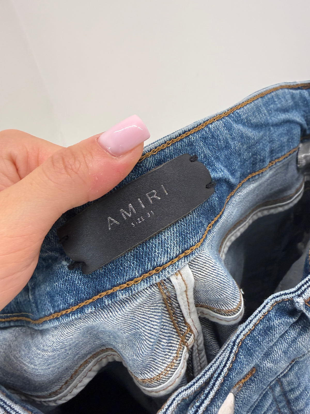 Jeans tall luxury Amiri skinny fit distress effect classic wash tall