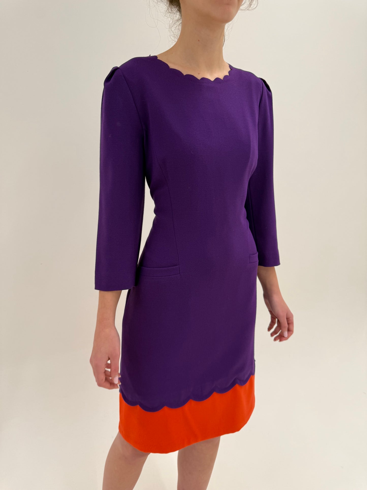 Rochie de brand premium colorblock în culori tari