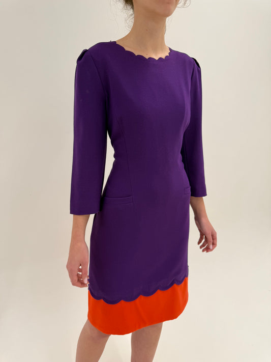 Rochie de brand premium colorblock în culori tari