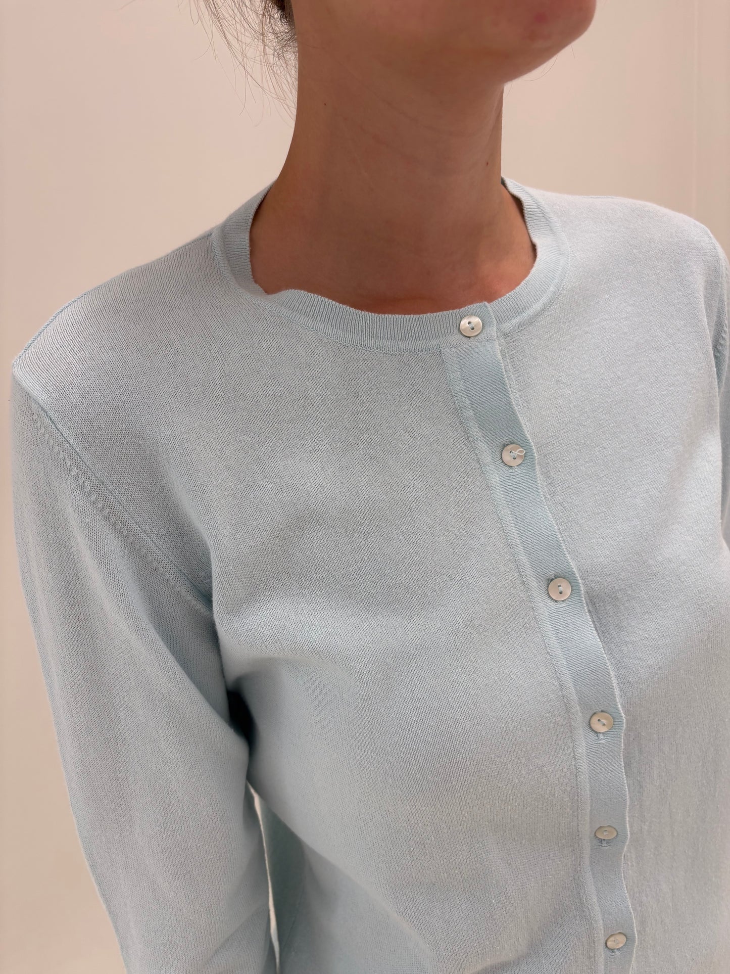 Cardigan baby blue Max Mara de vară din bumbac