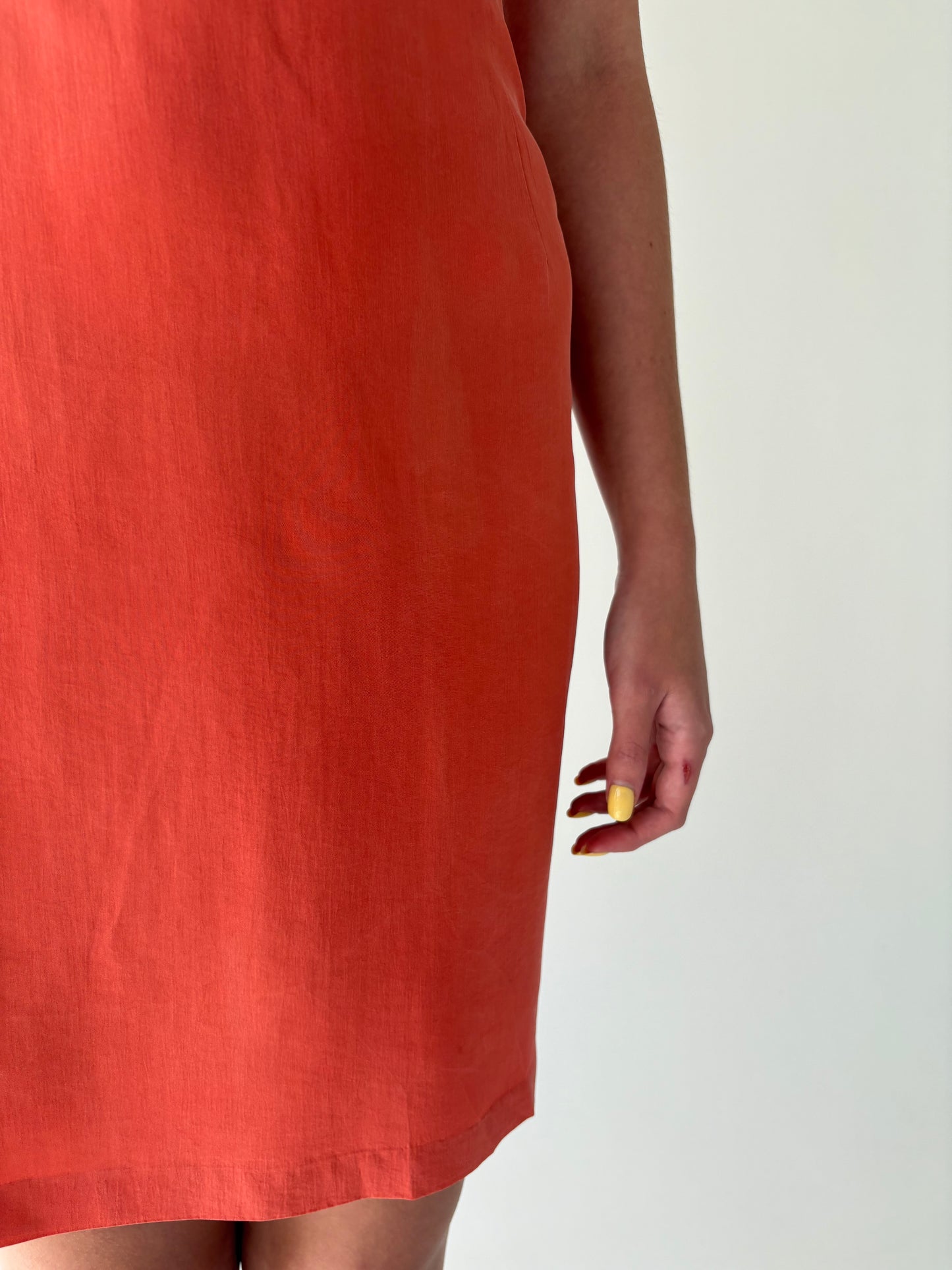 Rochie vintage din mătase naturală în croi de ani 60