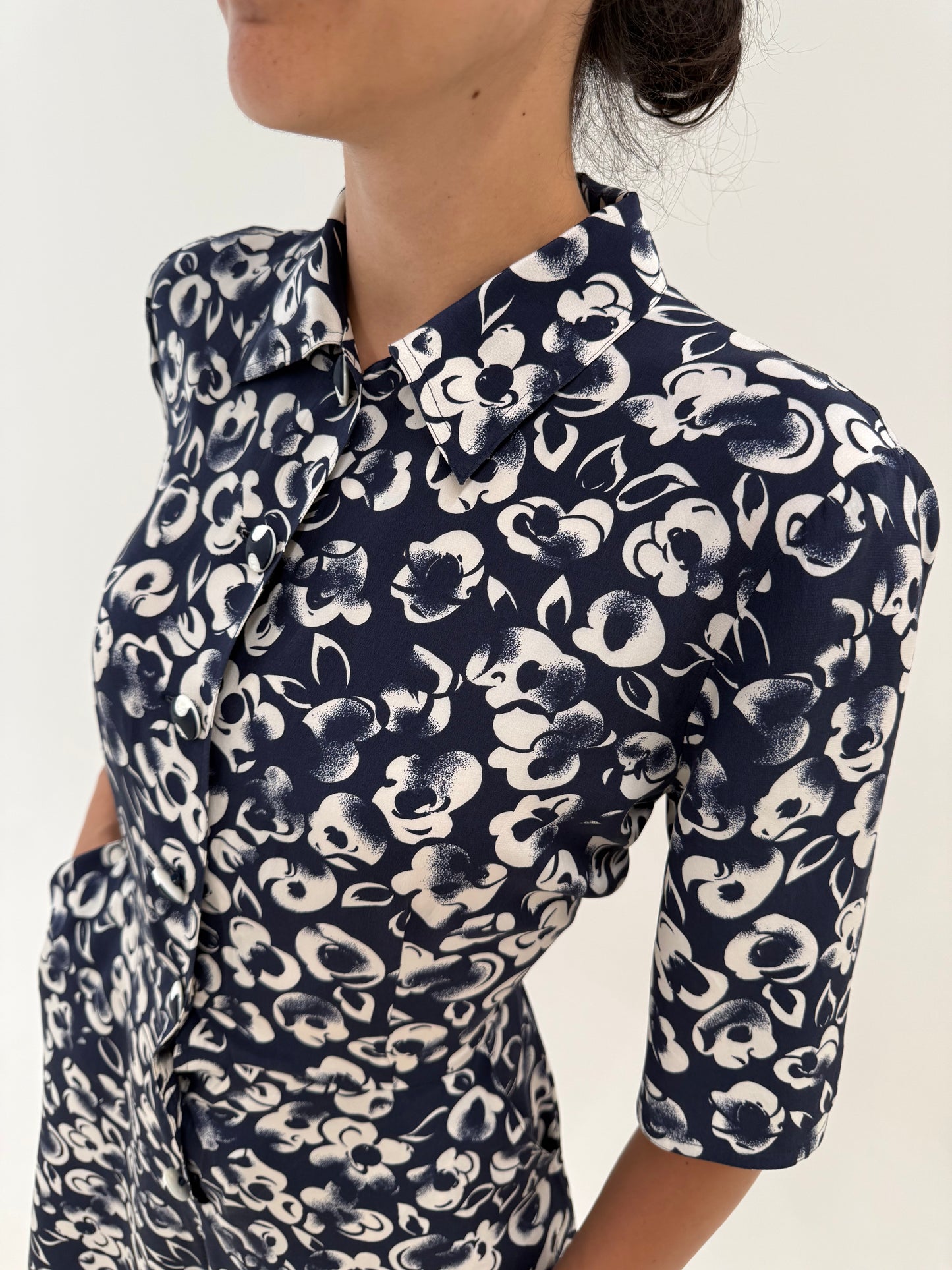 Salopetă din twill de mătase naturală de brand luxury italian Mariela Burani
