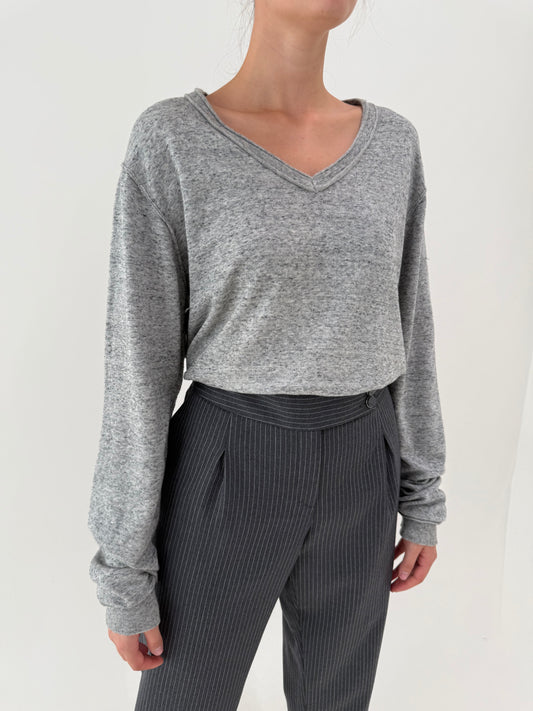 Pulover Diesel din lanita melanj in croi oversized tall și anchior